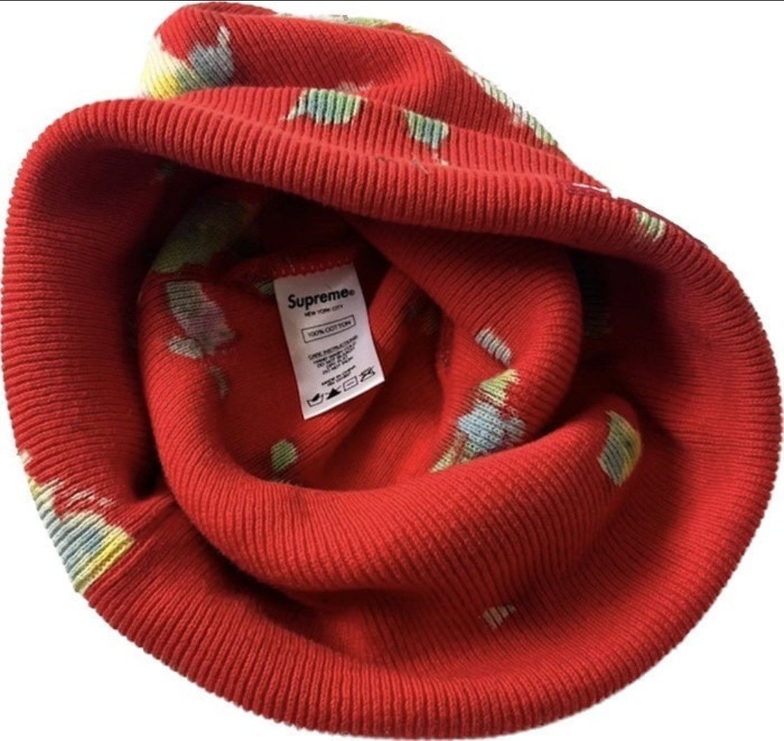 Supreme Supreme Red Splatter Dyed Beanie Size ONE SIZE - 2 Thumbnail