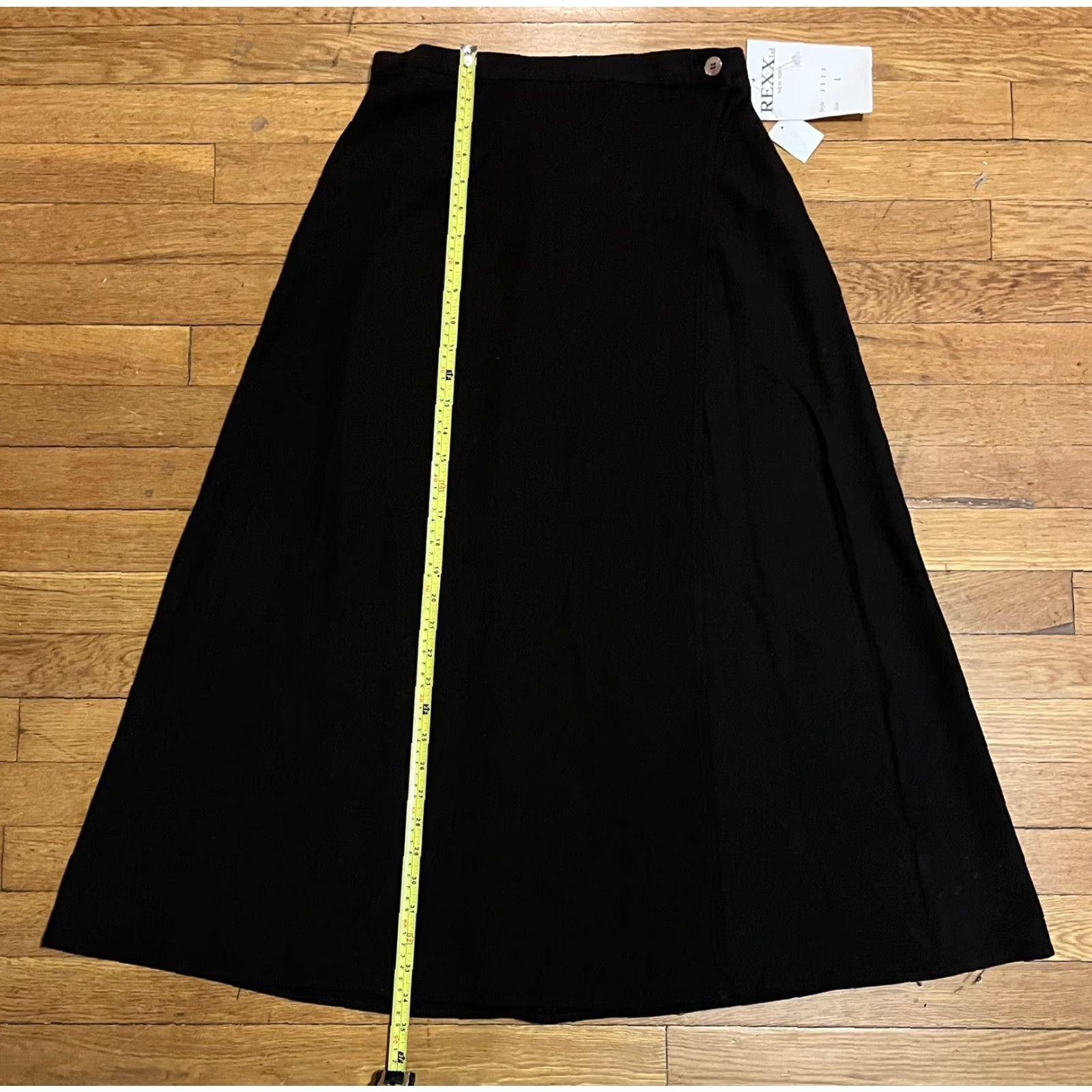 Vintage VINTAGE Rexx New York Wrap Skirt Women’s Large L Brown 90s Midi Skirt Womens Wardrobe Wrap 90s Hippie Button Wool Rayon All Seasons Size 36" / US 14 / IT 50 - 5 Thumbnail
