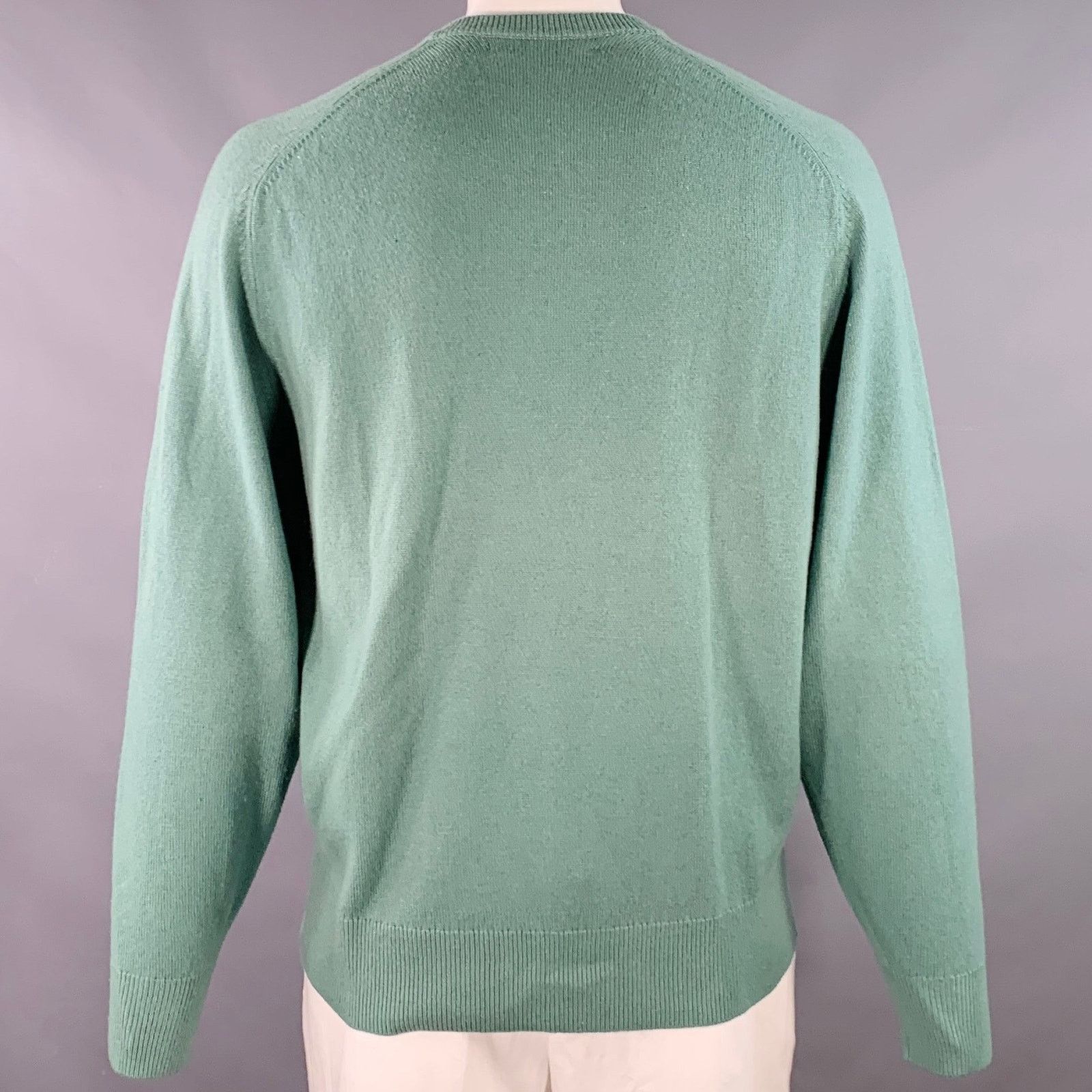 Other I.MAGNIN Size XL Green Sage Cashmere V-Neck Pullover Size US XL / EU 56 / 4 - 3 Thumbnail
