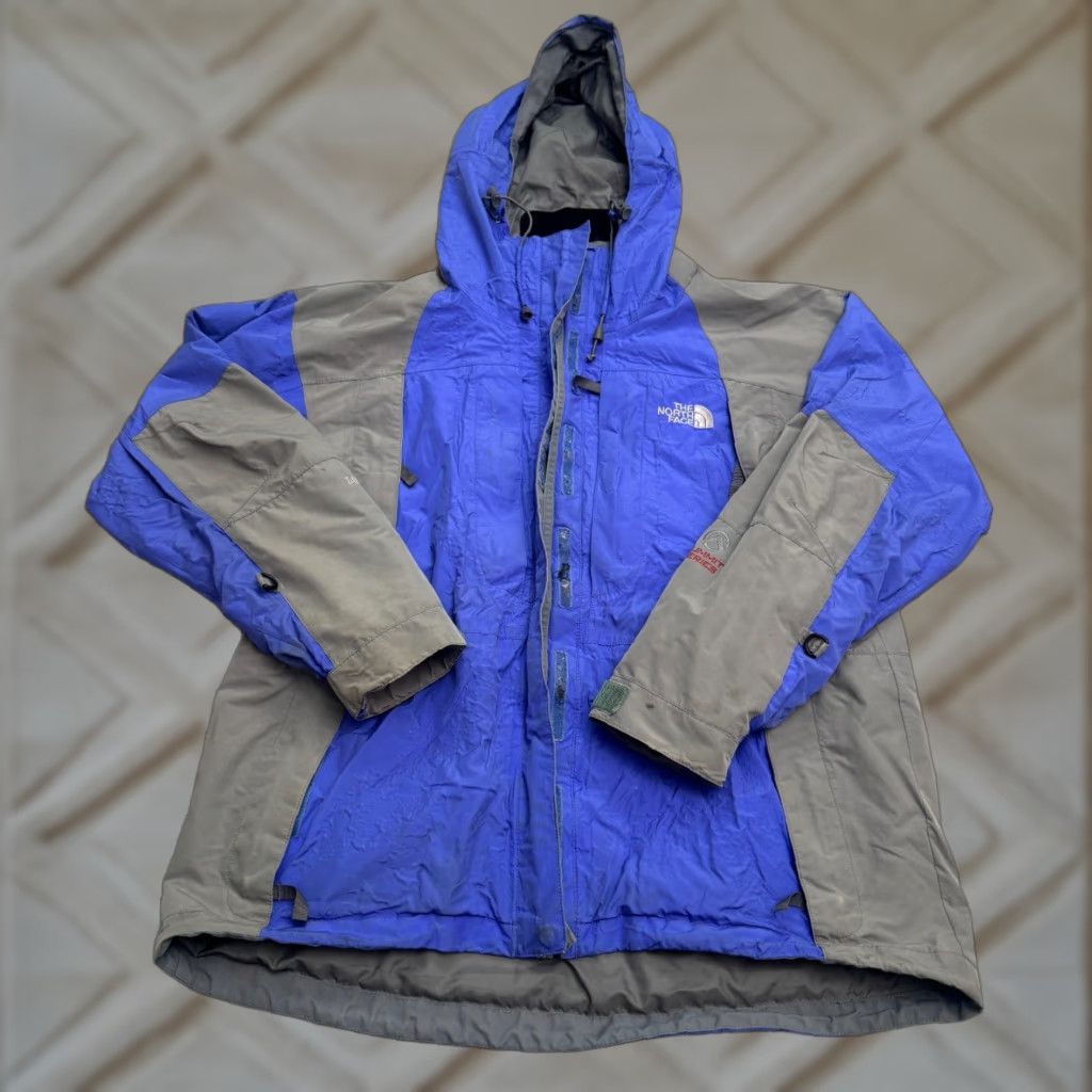 The North Face VINTAGE The North Face Summit Series Gore-Tex XCR Hoodie Jacket Womens M Blue Logo Zipper Pockets Mid-Length Full Zip Size M / US 6-8 / IT 42-44 - 1 Thumbnail