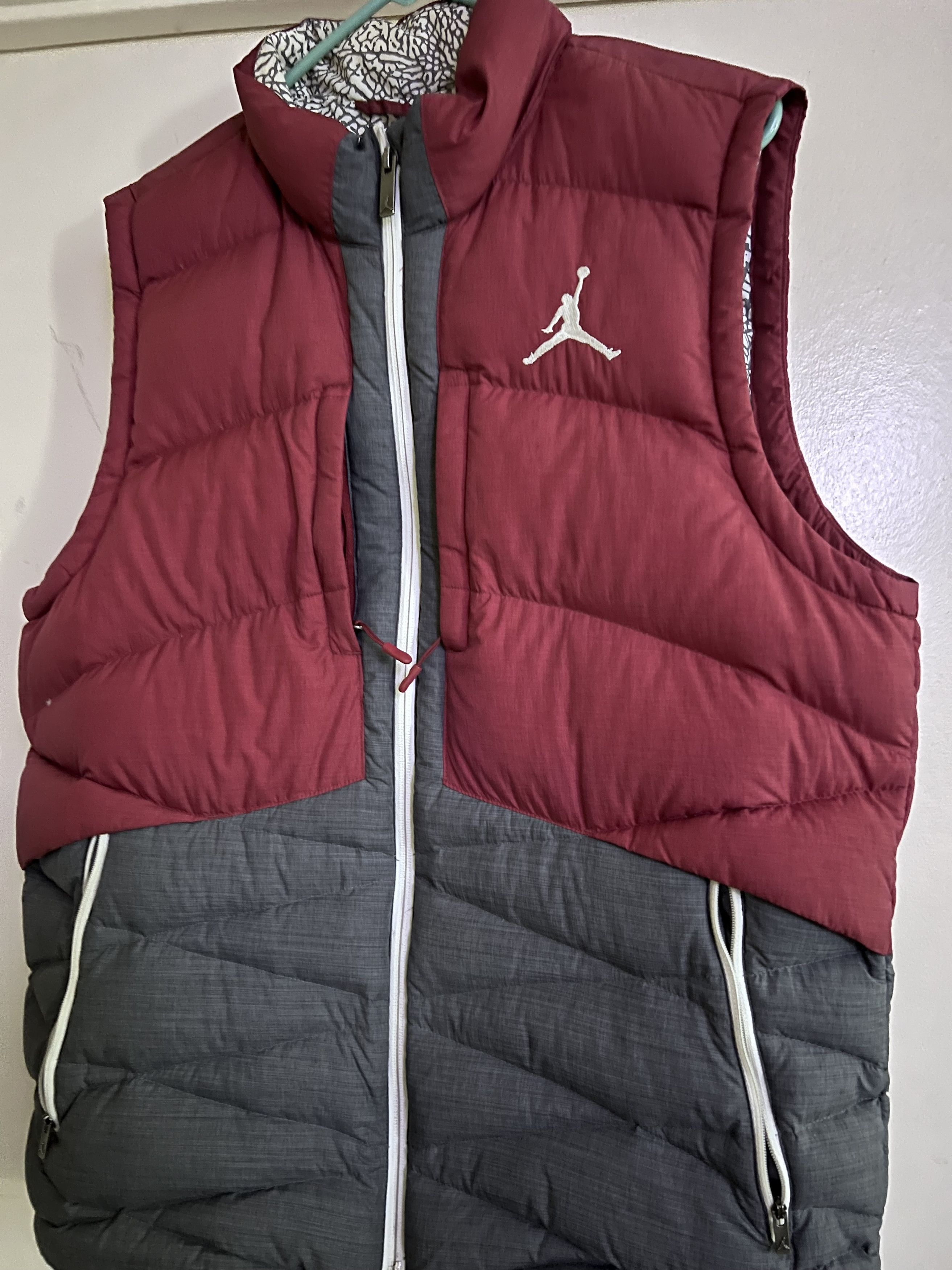 新品NIKE JORDAN JUMPMAN AIR PUFFER VEST XL Jordan Jumpman Men's Logo Print Zip-Up Puffer Vest Black XL