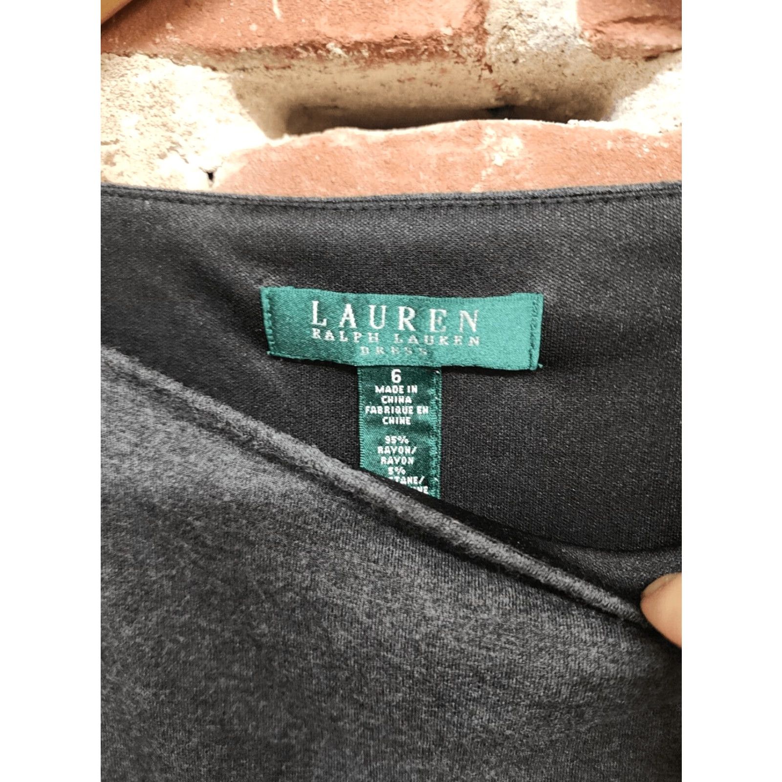 Ralph Lauren Lauren Ralph Lauren Dress Womens 6 Gray Knit Sleeveless Ruched Side Size M / US 6-8 / IT 42-44 - 3 Thumbnail