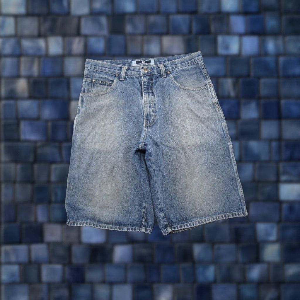 Southpole VINTAGE Southpole Denim Shorts Cargo Baggy 5-Pocket Relaxed Mens 34 Blue Hip Hop 90s Grunge Size US 34 / EU 50 - 1 Thumbnail