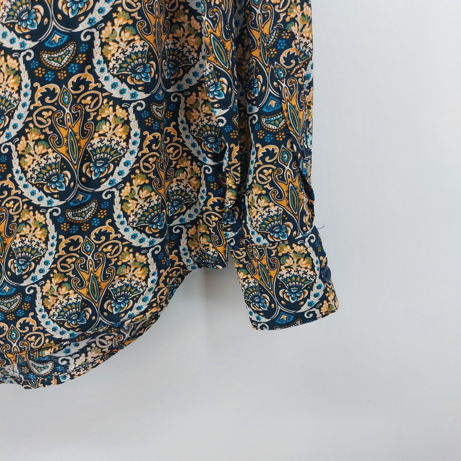 Other Devil's Advocate Paisley Blue Tan Long Sleeve Button Down M Size M / US 6-8 / IT 42-44 - 13 Thumbnail