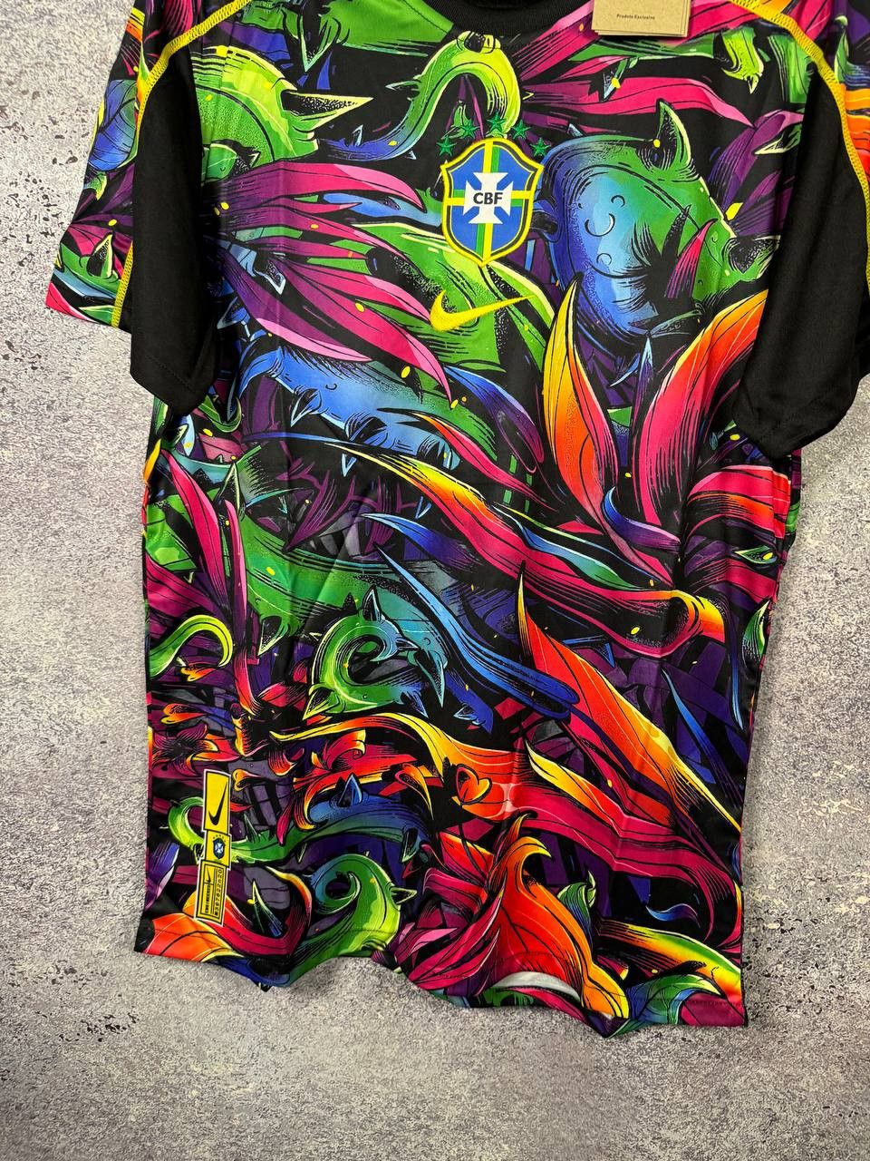 Other Brazil AOP Fan Version Soccer Jersey Training Blokcore Size US XL / EU 56 / 4 - 5 Thumbnail