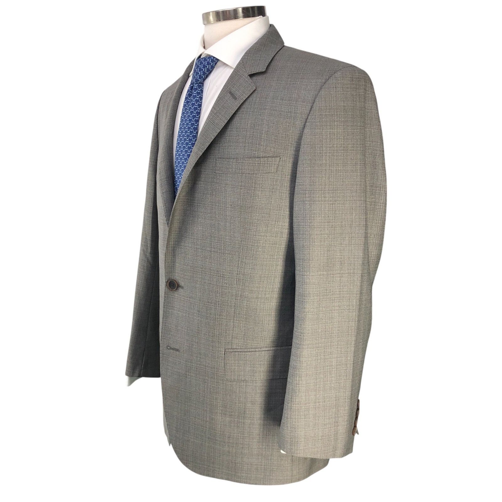 Hugo Boss Hugo Boss Sz 40R Sport Coat Hutch3 Guabello Super 120s Gray Size 40R - 6 Thumbnail