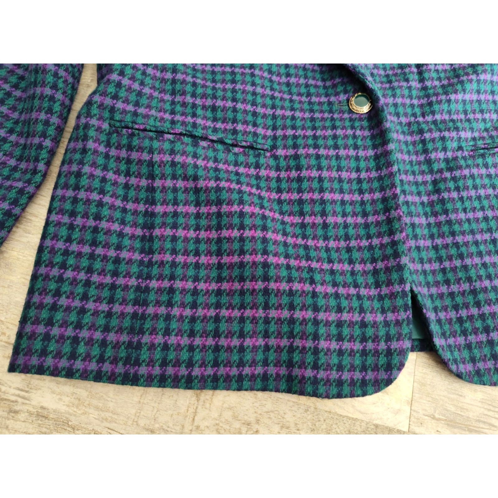 Pendleton Vintage Pendleton Women's Blazer Jacket Houndstooth Wool Size 12 USA Made Formal Business Size XL / US 12-14 / IT 48-50 - 3 Thumbnail