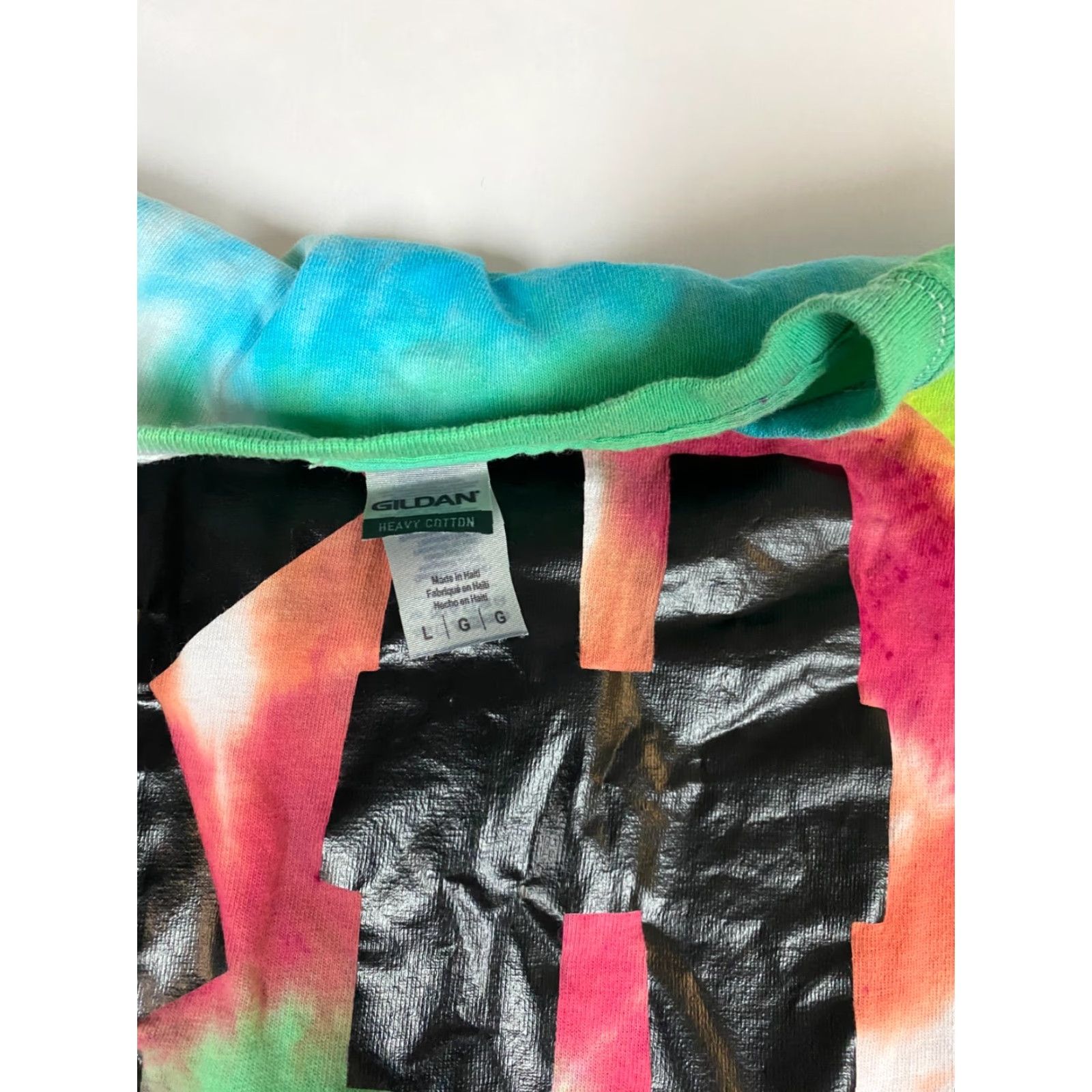 Gildan Gildan Tie Dye Mens Shirt L Short Sleeve Crew Neck T-Shirt Dryblend Classic Stars Summer Multicolor Logo Size US L / EU 52-54 / 3 - 4 Thumbnail