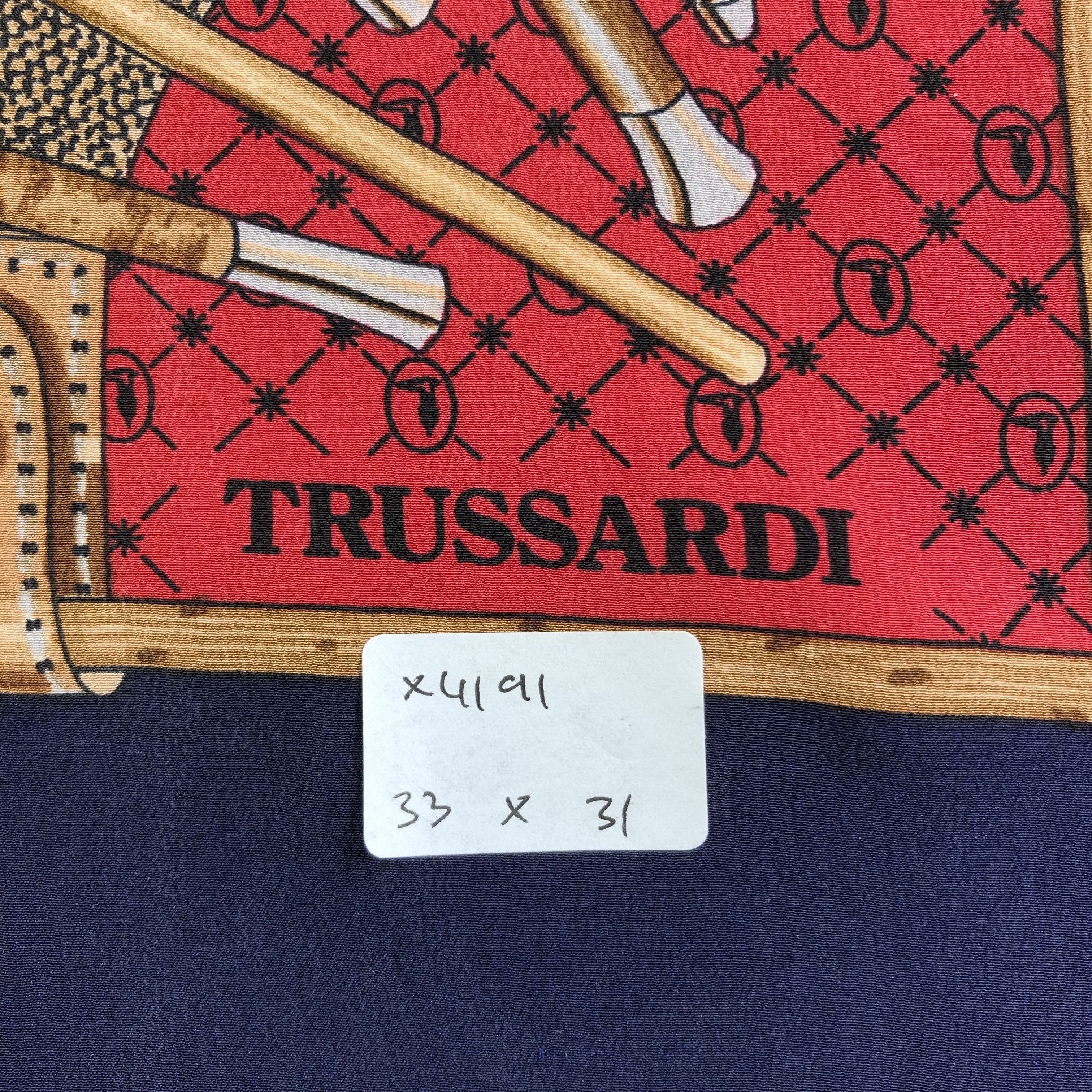 Trussardi × Vintage Vintage Trussardi Silk Scarf Size ONE SIZE - 5 Thumbnail