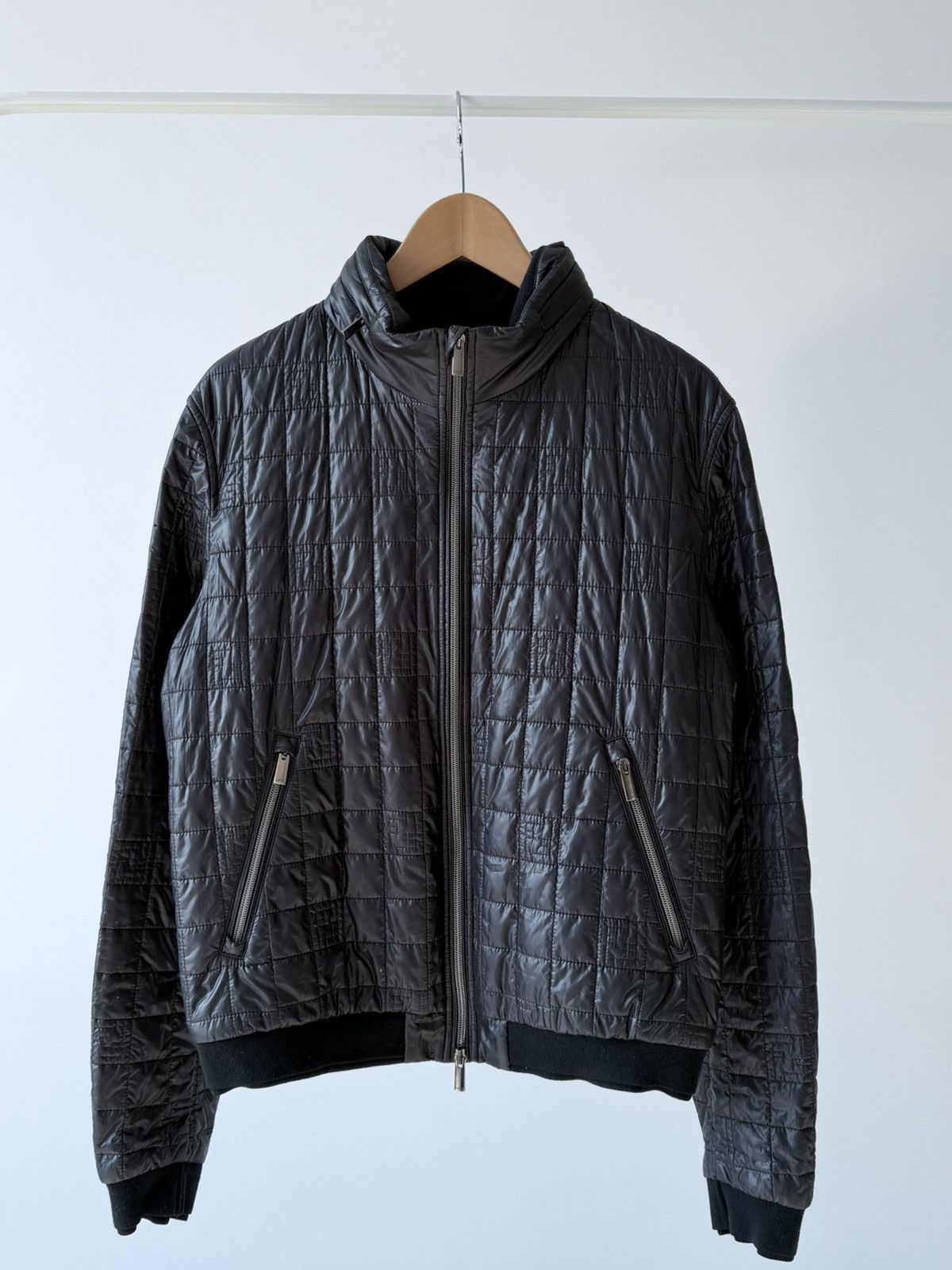 Fendi Fendi Black Quilted Monogram Logo Jacket Size US M / EU 48-50 / 2 - 1 Thumbnail