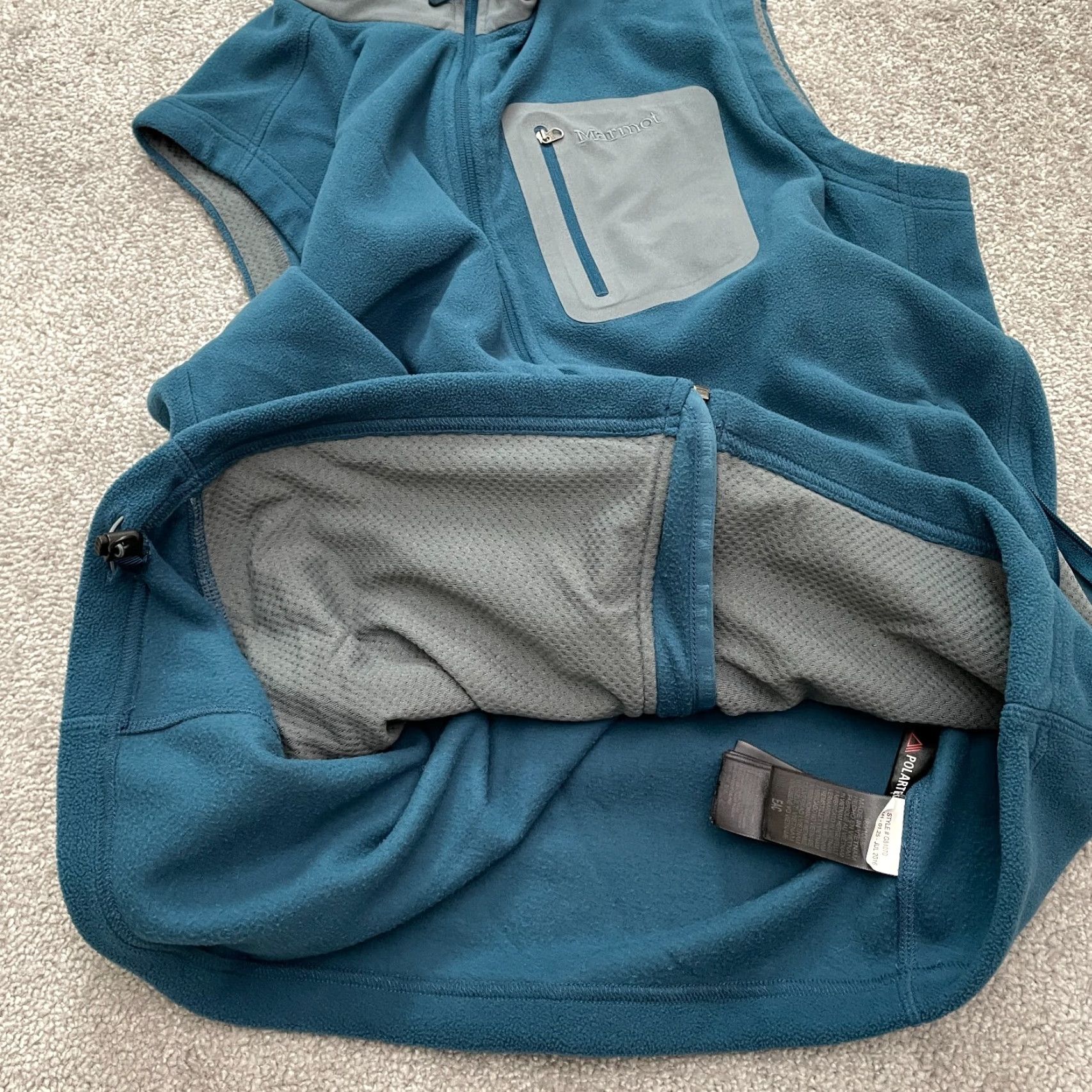 Marmot Marmot Vest Mens XL Blue Full Zip Pockets Outdoor Hiking Polartec Approach Fleece Jacket Size US XL / EU 56 / 4 - 7 Thumbnail