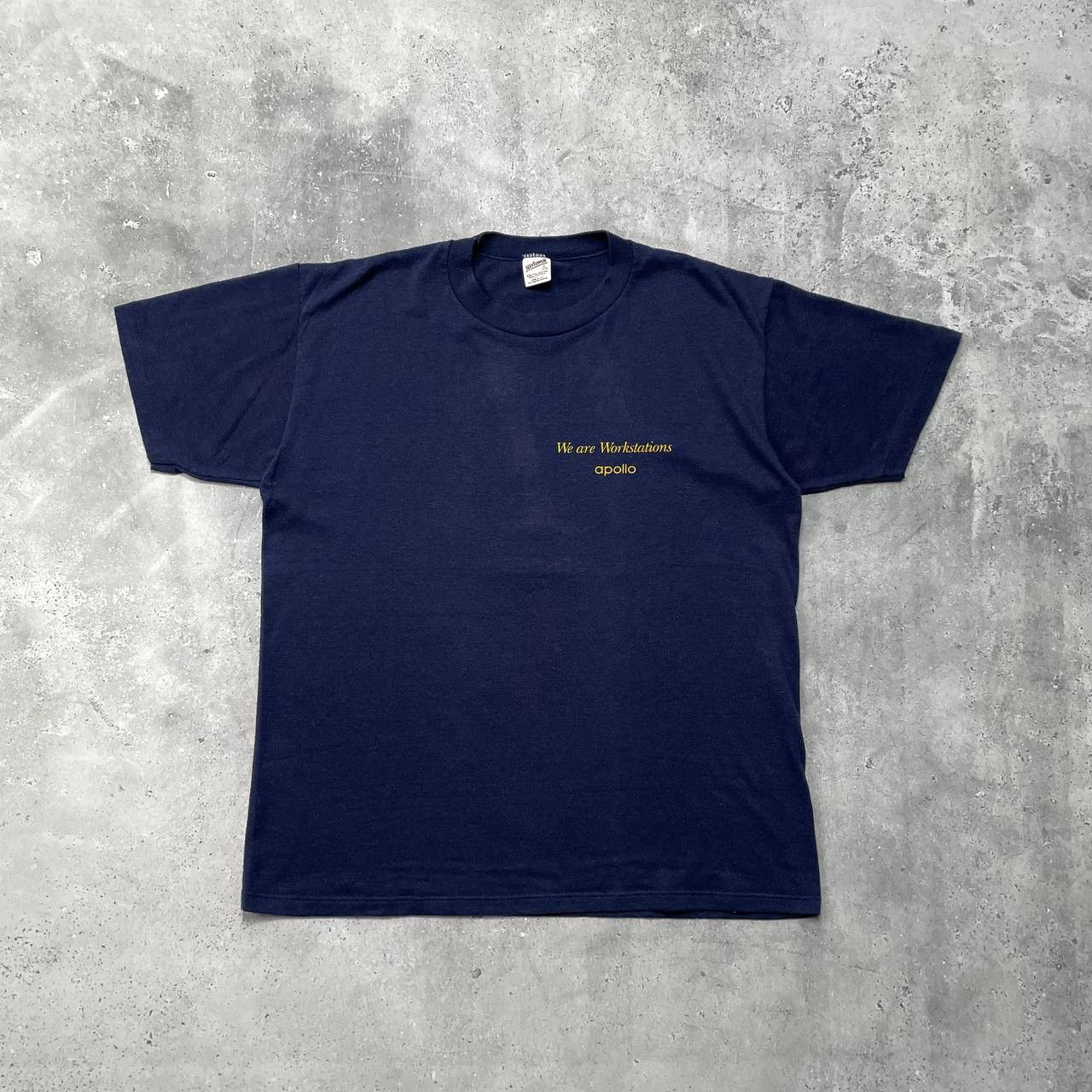 Vintage Vintage 80s Apollo Computer Corporate Promo T Shirt Blue M/L Size US M / EU 48-50 / 2 - 1 Thumbnail