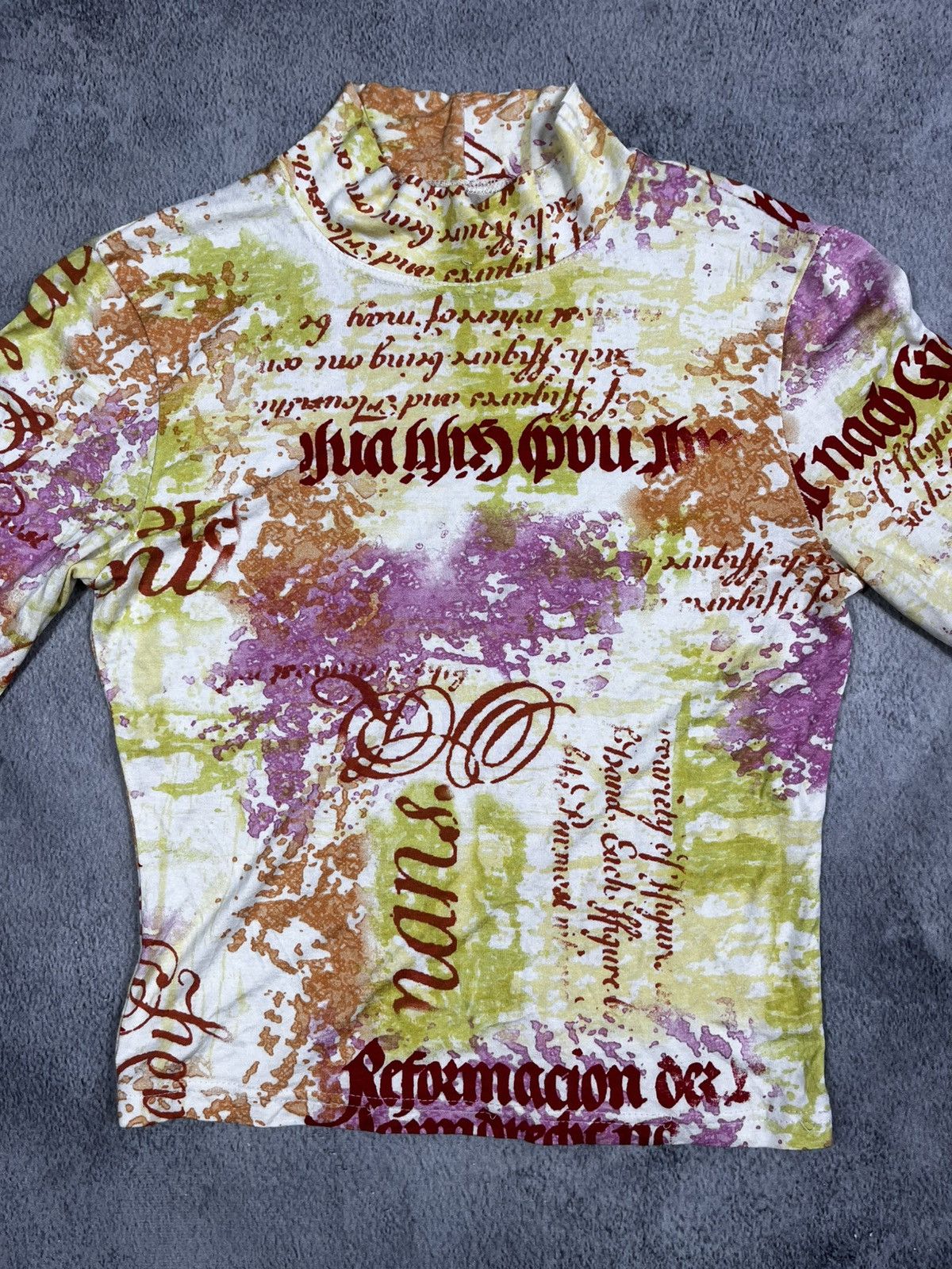 Japanese Brand × Vintage Vintage Y2K JPG style printed 00s 3/4 tee gazette Size S / US 4 / IT 40 - 4 Thumbnail