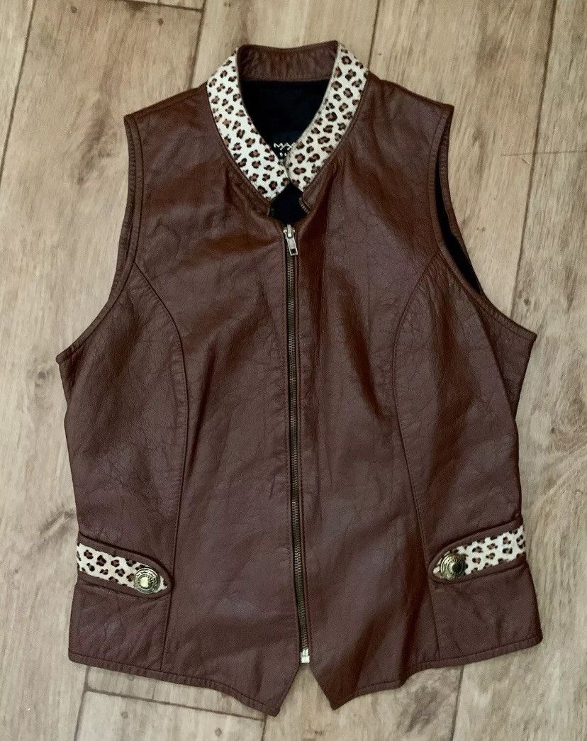 Designer × Vintage Vintage St Maarten Dallas Leather Vest Full Zip Vest USA M Size M / US 6-8 / IT 42-44 - 3 Thumbnail