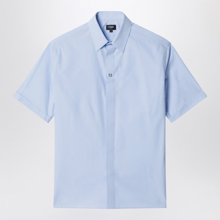 o1d2blof0226 Cotton Shirt in Light Blue