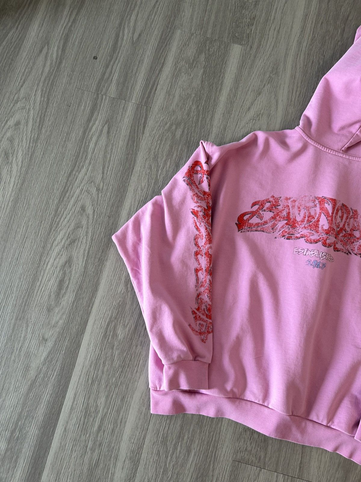 Balenciaga Balenciaga Pink Offshore Zip Up Hoodie Size Small Size US S / EU 44-46 / 1 - 6 Thumbnail