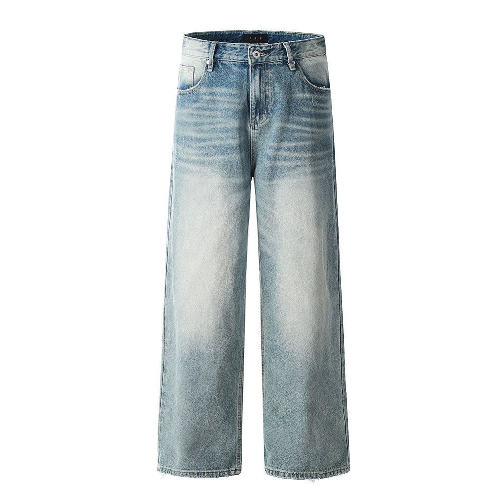 Japanese Brand × Jean Men's casual trendy distressed loose washed jeans Size US 32 / EU 48 - 1 Thumbnail