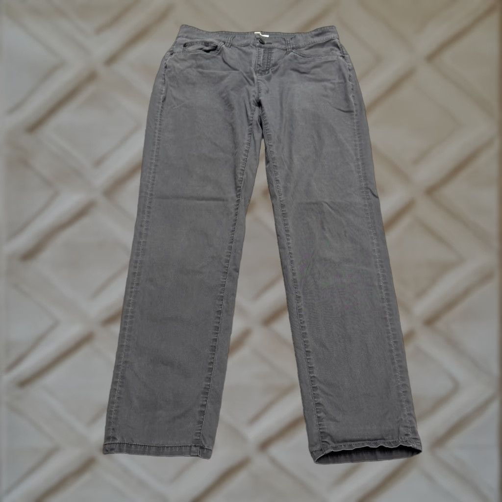 Eileen Fisher Eileen Fisher Gray Organic Cotton Straight Leg Pants Womens 2 Mid Rise Casual Size 26" / US 2 / IT 38 - 1 Thumbnail