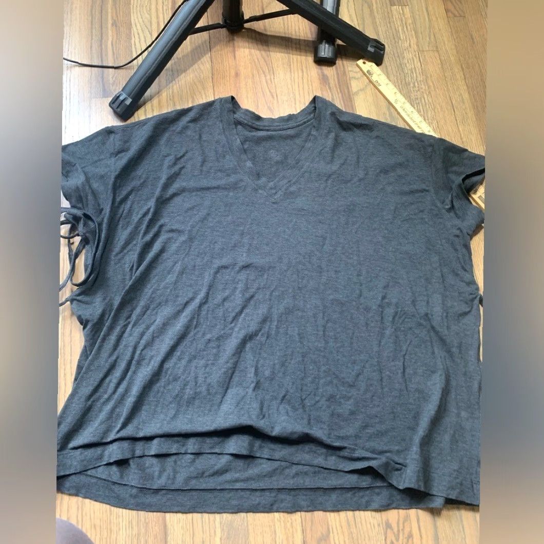 Lululemon Lululemon Front Tie Tee Women's S Black Casual Shirt Size ONE SIZE - 7 Thumbnail