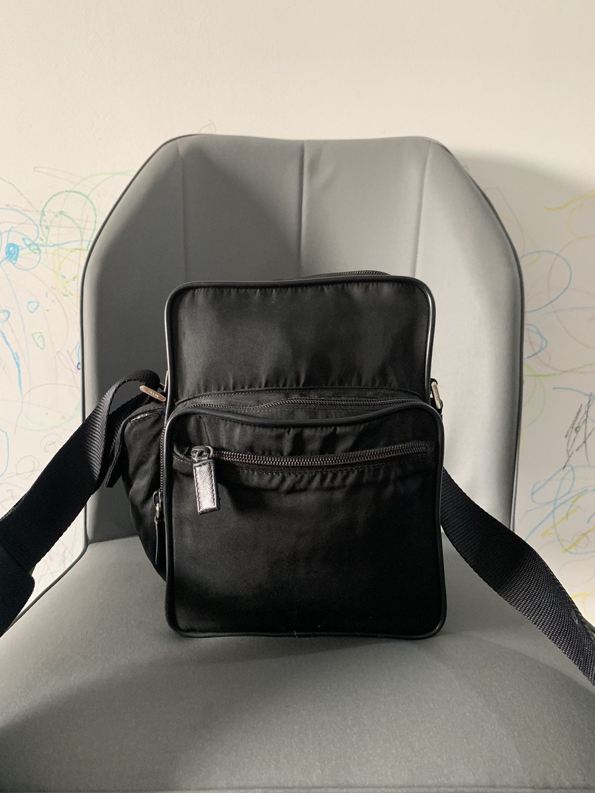 Prada × Vintage Vintage Prada Black Medium Sling Crossbody Bag Size ONE SIZE - 3 Thumbnail