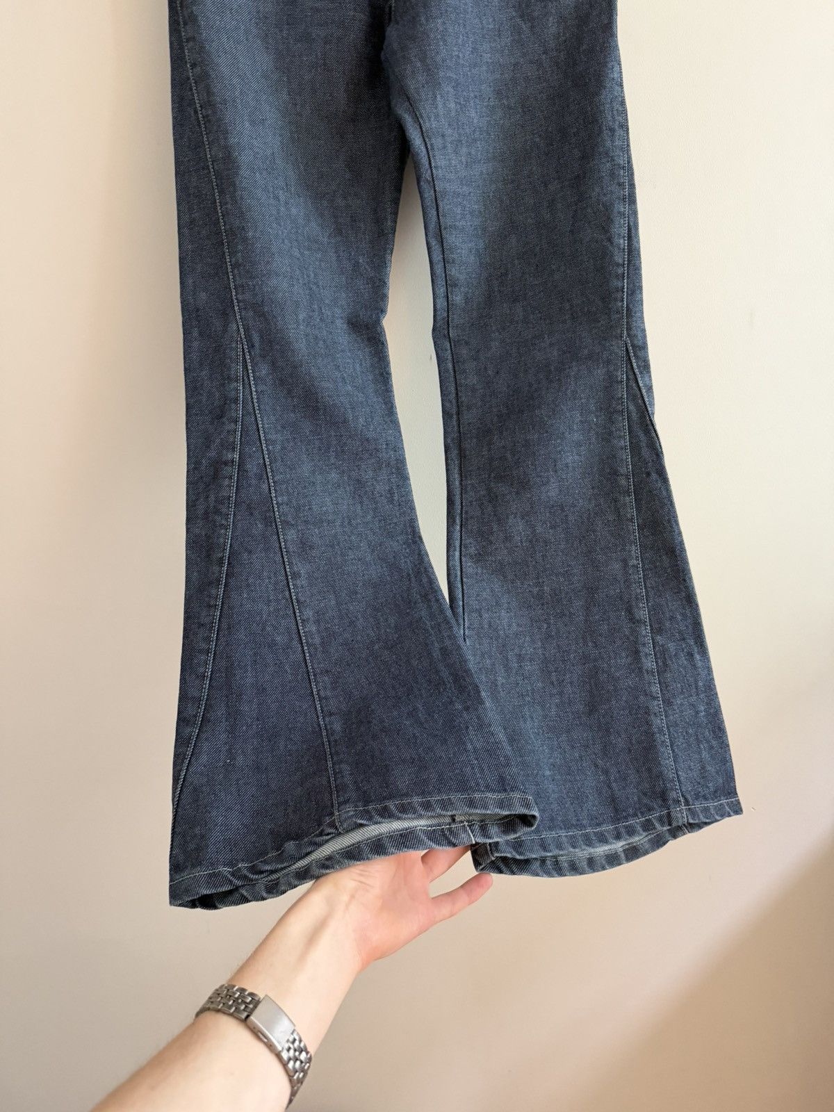 Vintage Vintage Japanese Style Washed Flared Avant Garde Pants Jeans Size 28" / US 6 / IT 42 - 6 Thumbnail