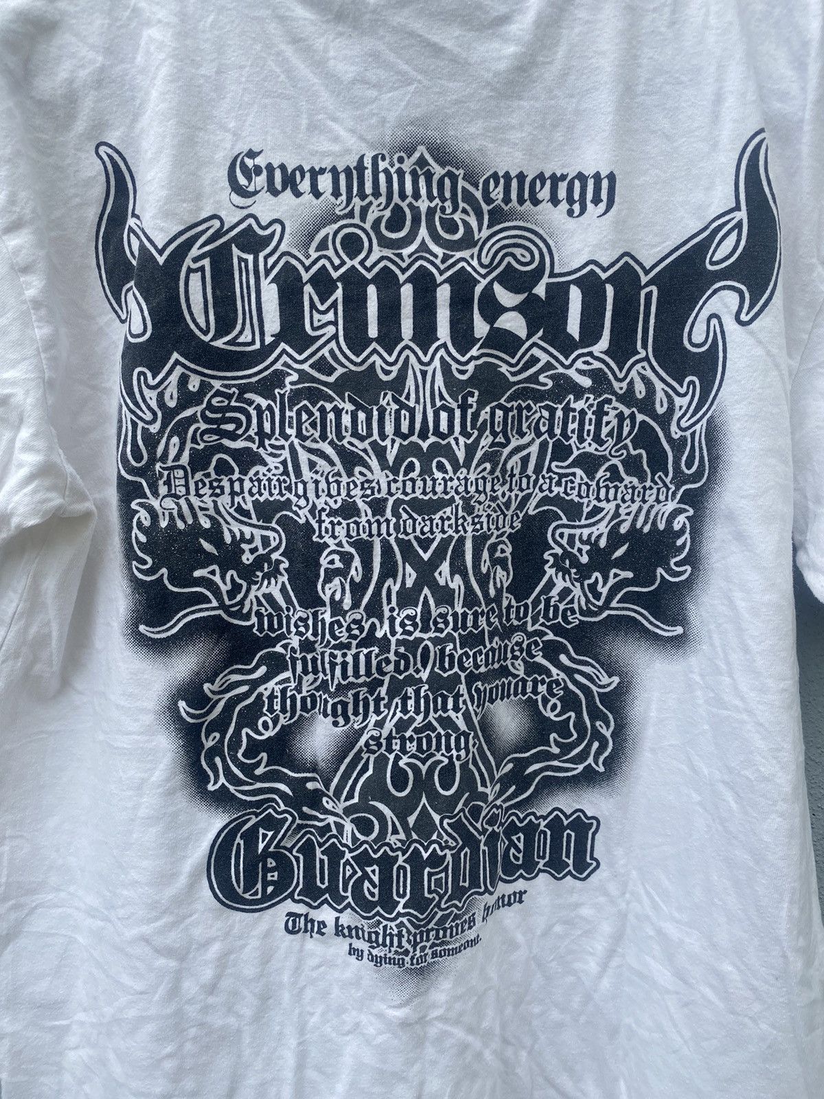 14th Addiction × Affliction × JNCO Vintage Crimsonic Tribal Poem Dragon Tshirt Size US M / EU 48-50 / 2 - 9 Thumbnail