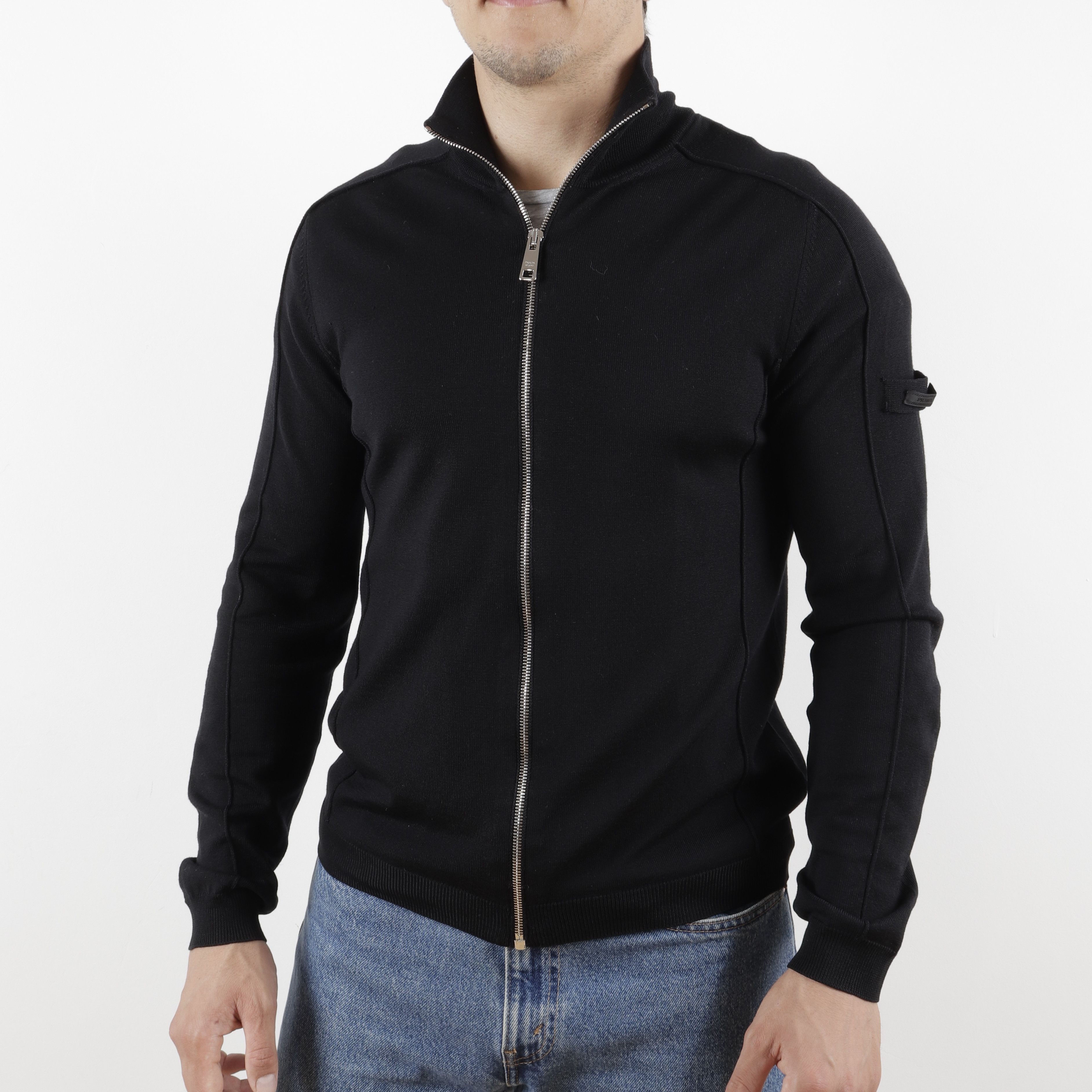 Prada PRADA Wool Black Zippered Jacket Size US S / EU 44-46 / 1 - 1 Thumbnail