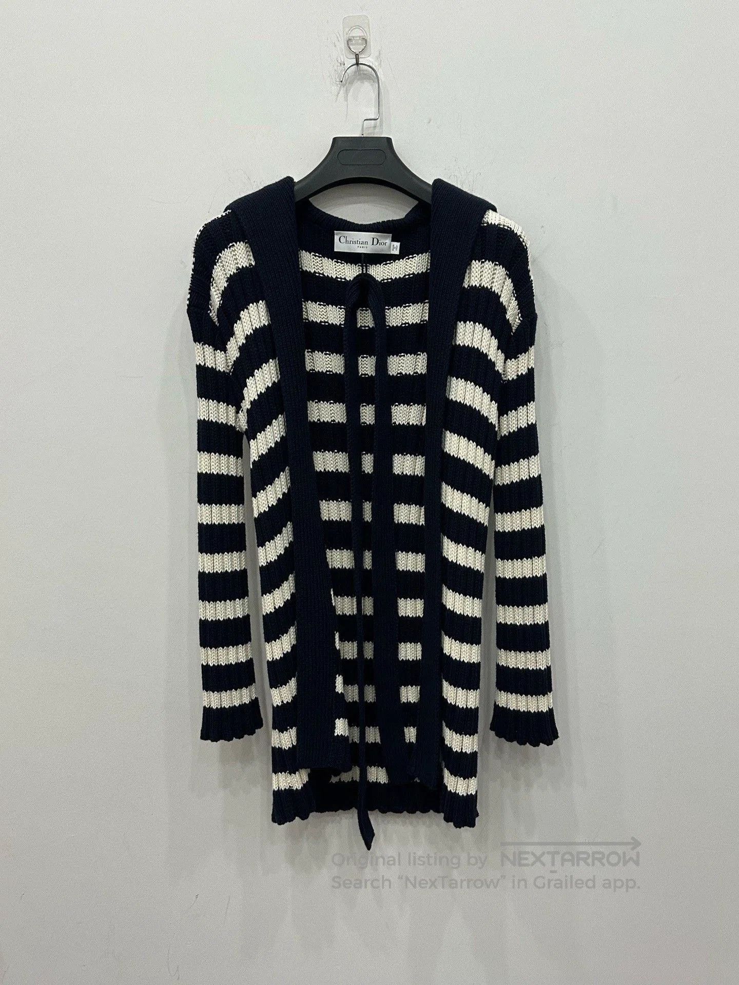 Dior Dior Striped Naval Collar Knit Cardigan. Size XS / US 0-2 / IT 36-38 - 2 Thumbnail