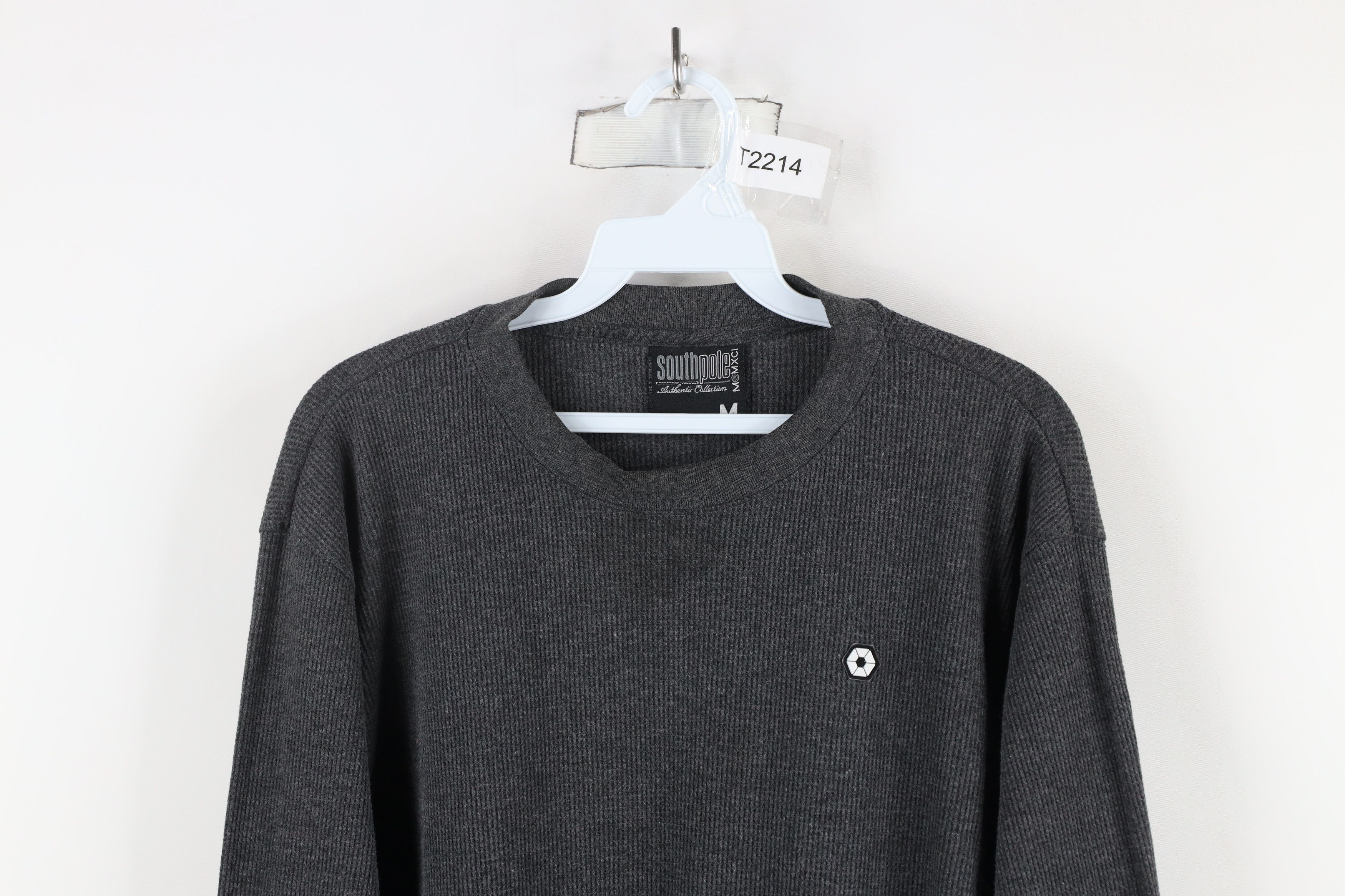 Southpole × Vintage Vintage Southpole Waffle Knit Long Sleeve T-Shirt Gray Size US M / EU 48-50 / 2 - 2 Thumbnail