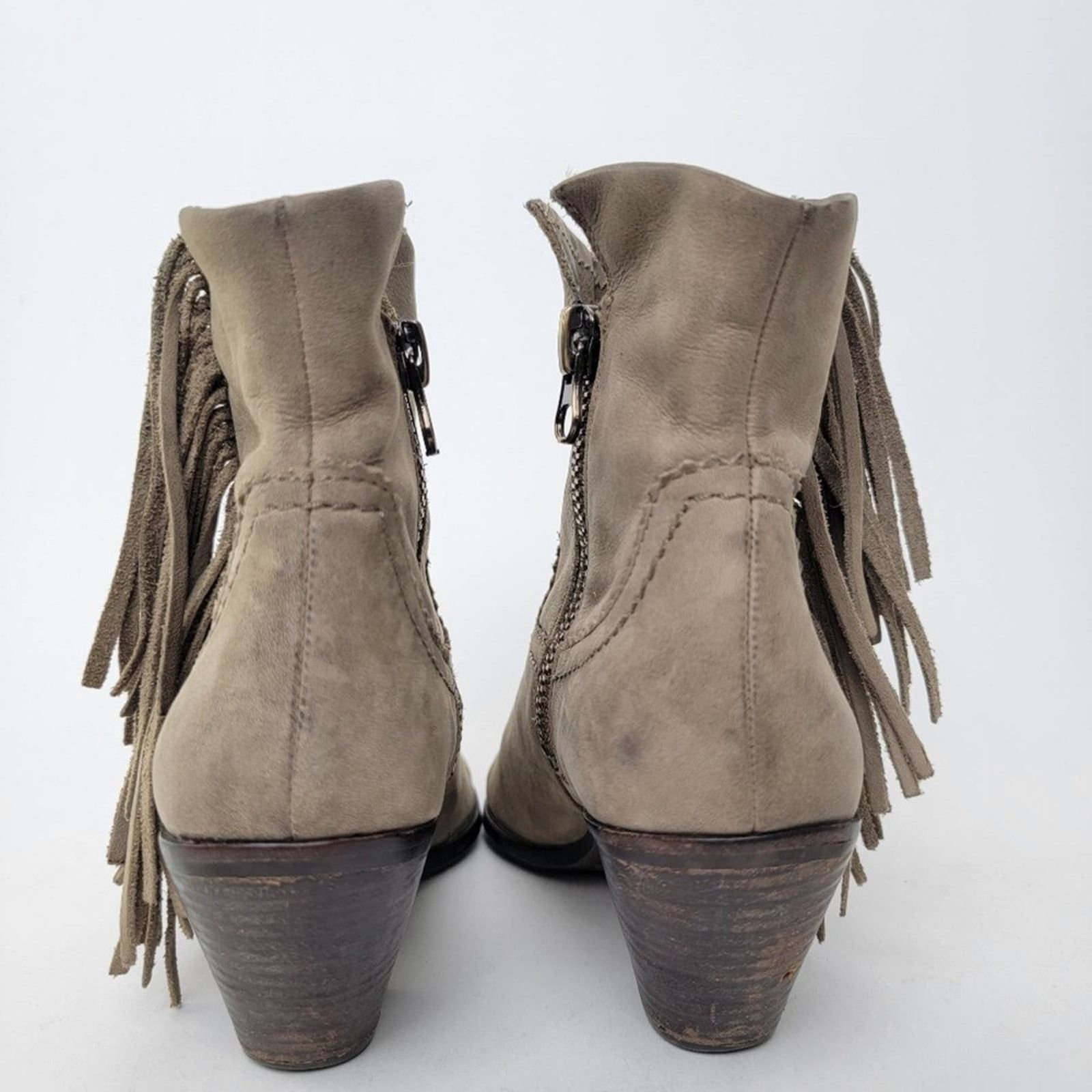 Sam Edelman Sam Edelman Louie Suede Leather Fringe Booties - 6 Size US 6 / IT 36 - 9 Thumbnail