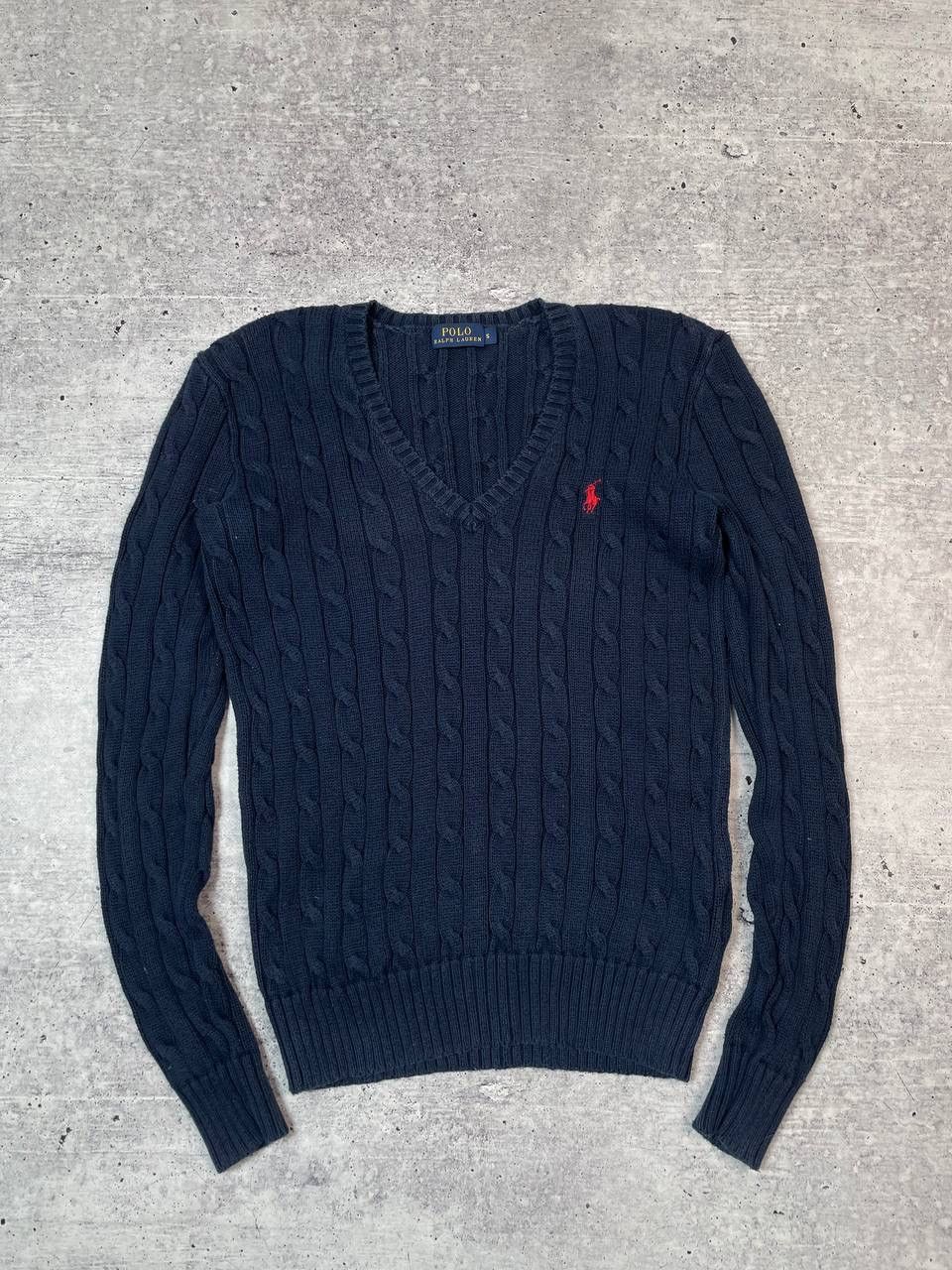 Polo Ralph Lauren Vintage Polo Ralph Lauren V Neck Knitted Sweater Y2K Size S / US 4 / IT 40 - 1 Thumbnail