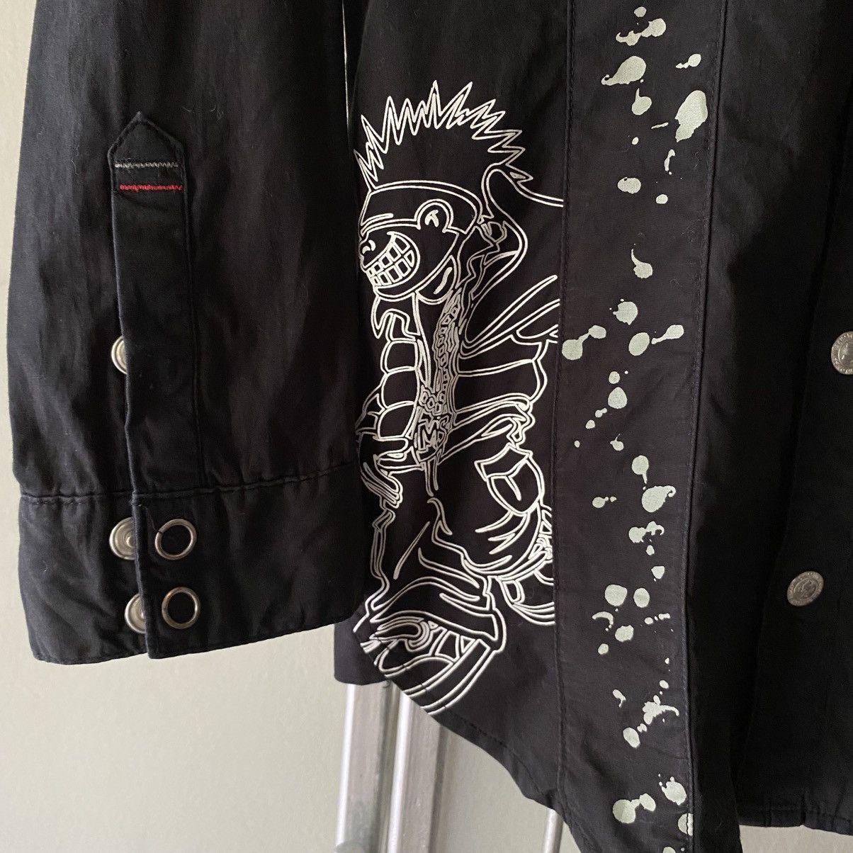 Japanese Brand × Massimo Osti MASSIVE MASSIMO Y2K PUNK Black Sheer Graphic Shirt Size US M / EU 48-50 / 2 - 5 Thumbnail