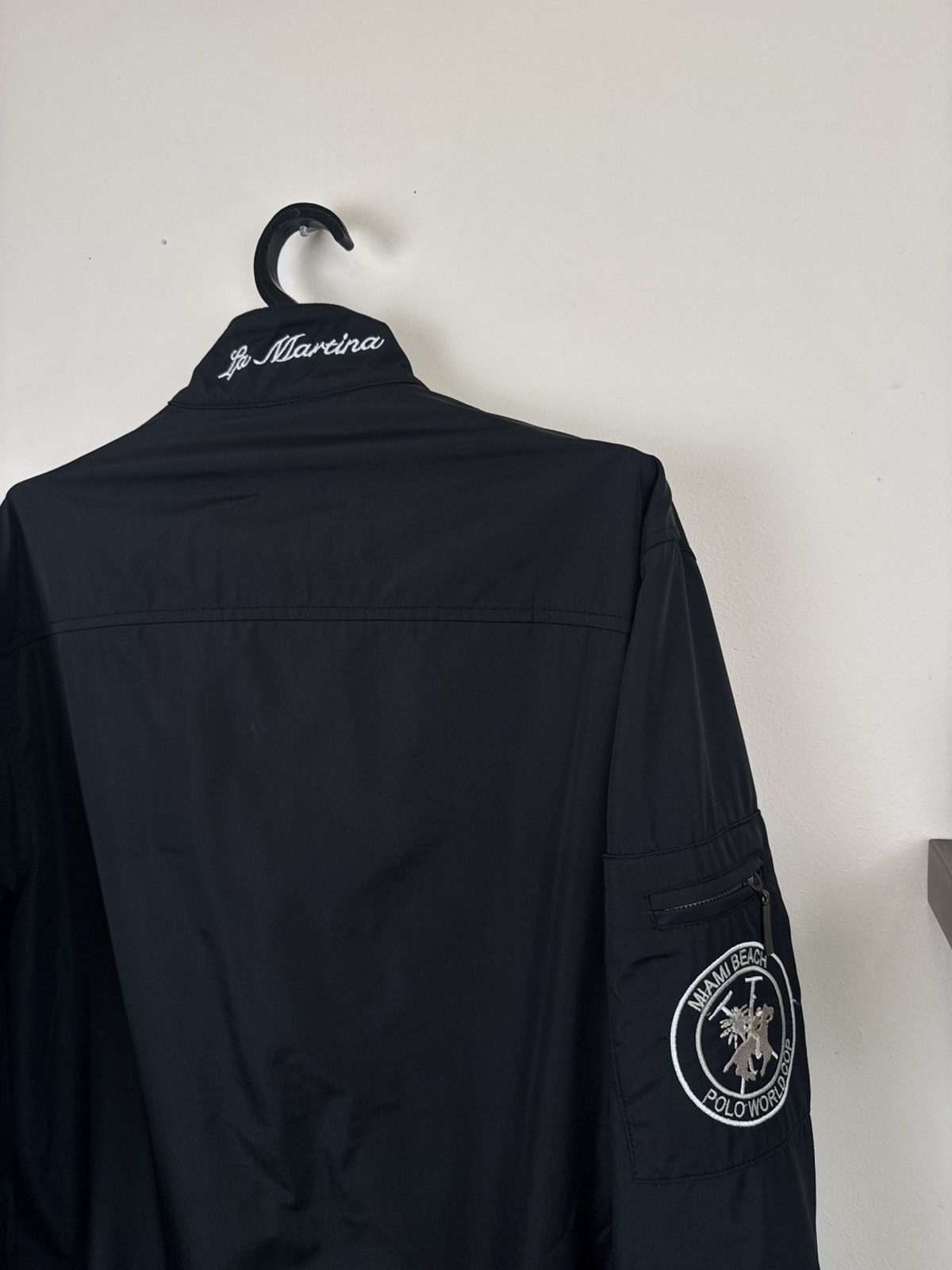 La Martina La Martina Nylon Jacket Bomber XL Black Luxury Zip Casual Size US XL / EU 56 / 4 - 16 Thumbnail