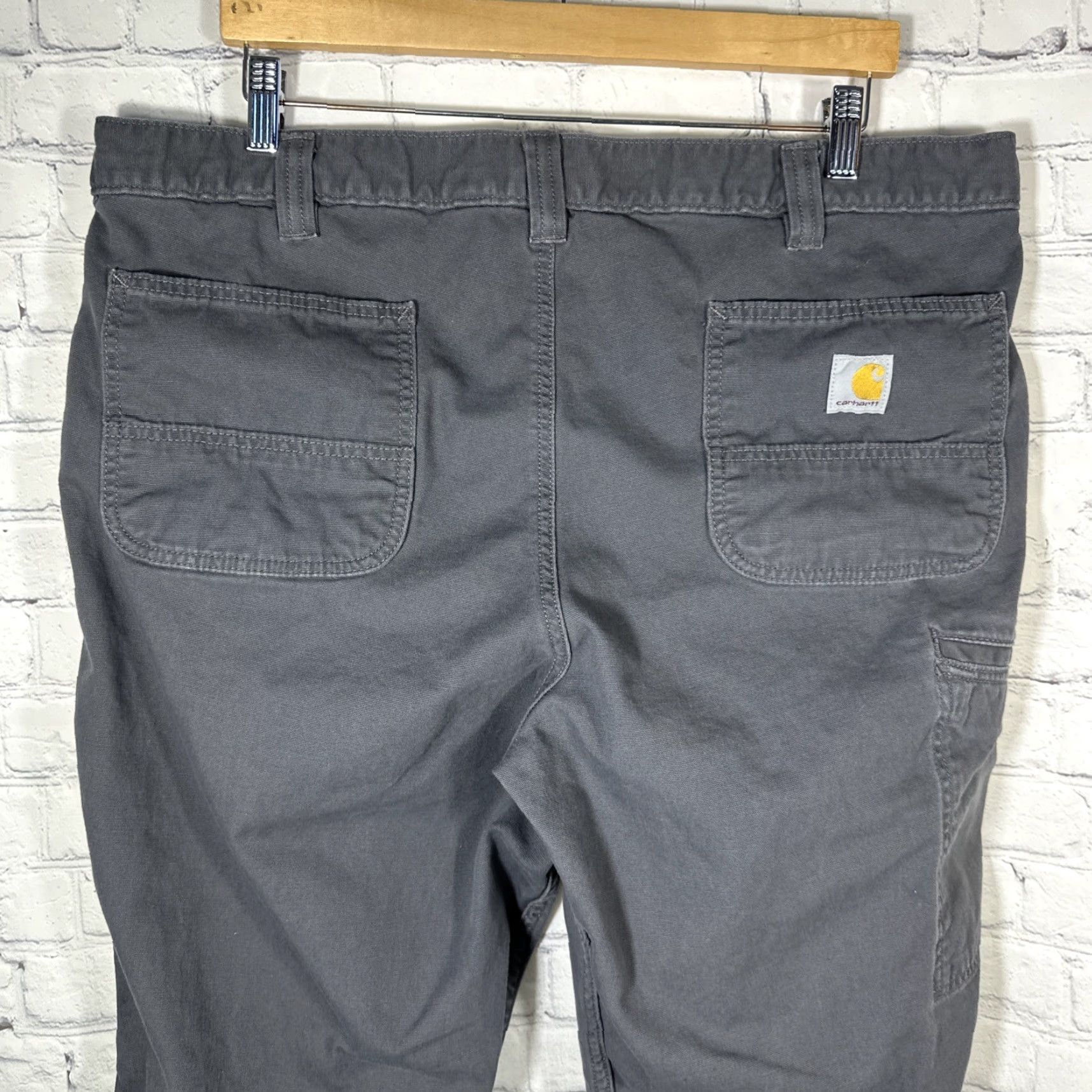 Carhartt Carhartt Men’s Rugged Flex Canvas Work Pants 40x30 Gray Relaxed Fit BN2291-M Size US 40 / EU 56 - 6 Thumbnail