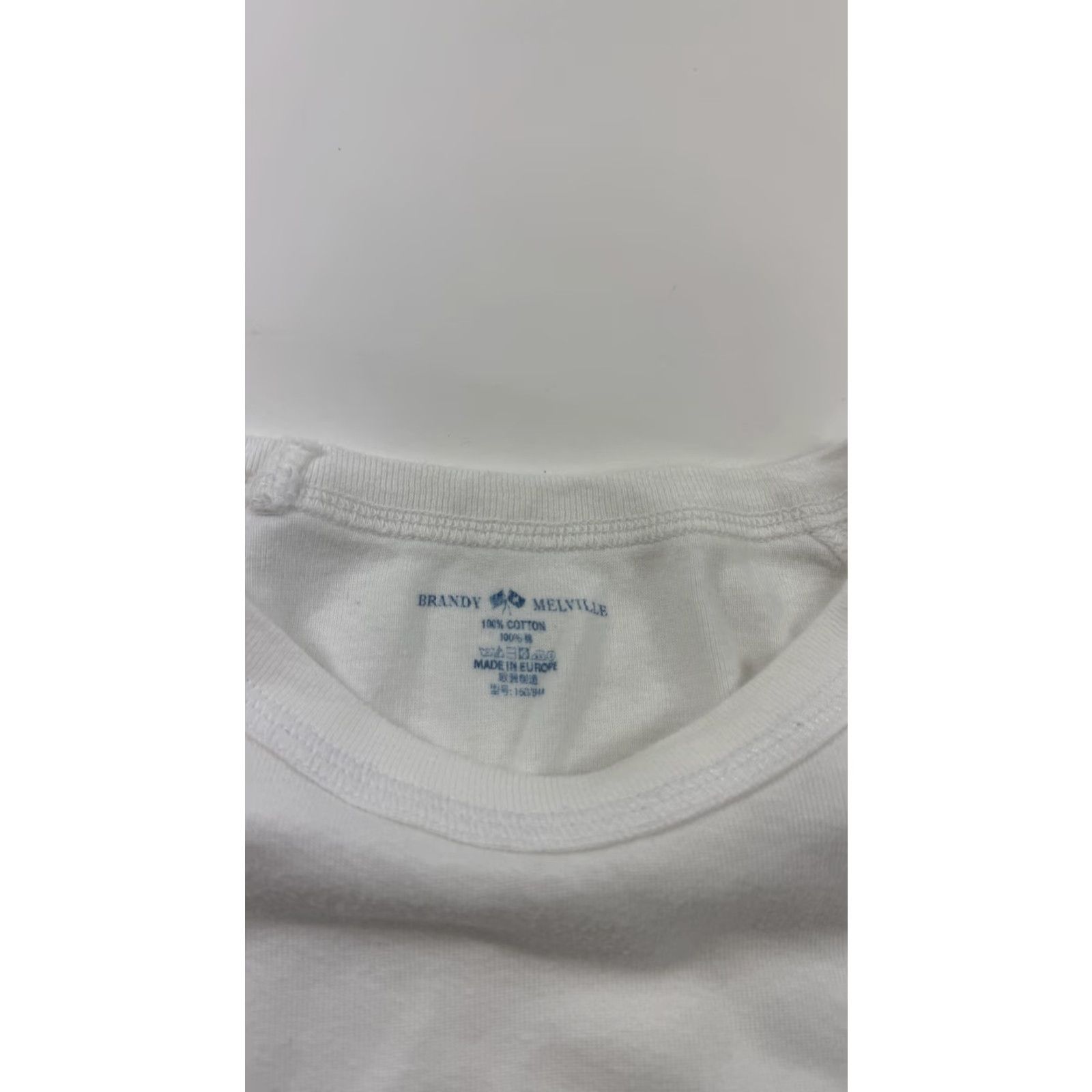 Brandy Melville Brandy Melville Shirt Womens One Size White Long Sleeve Crewneck 100% Cotton Basic Size ONE SIZE - 2 Thumbnail