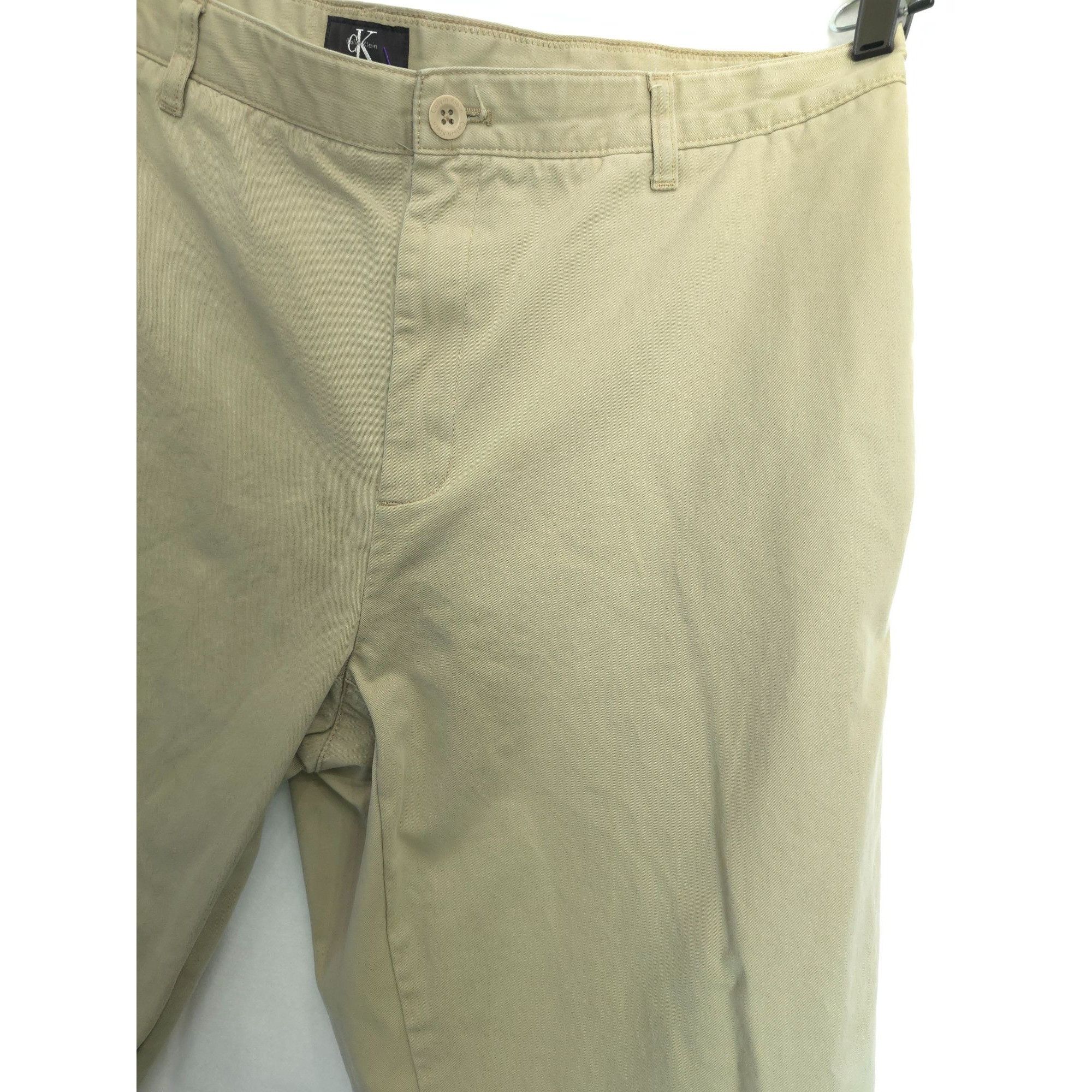 Calvin Klein Calvin Klein Mens Khaki Chino Pants 38X32 Size US 38 / EU 54 - 3 Thumbnail