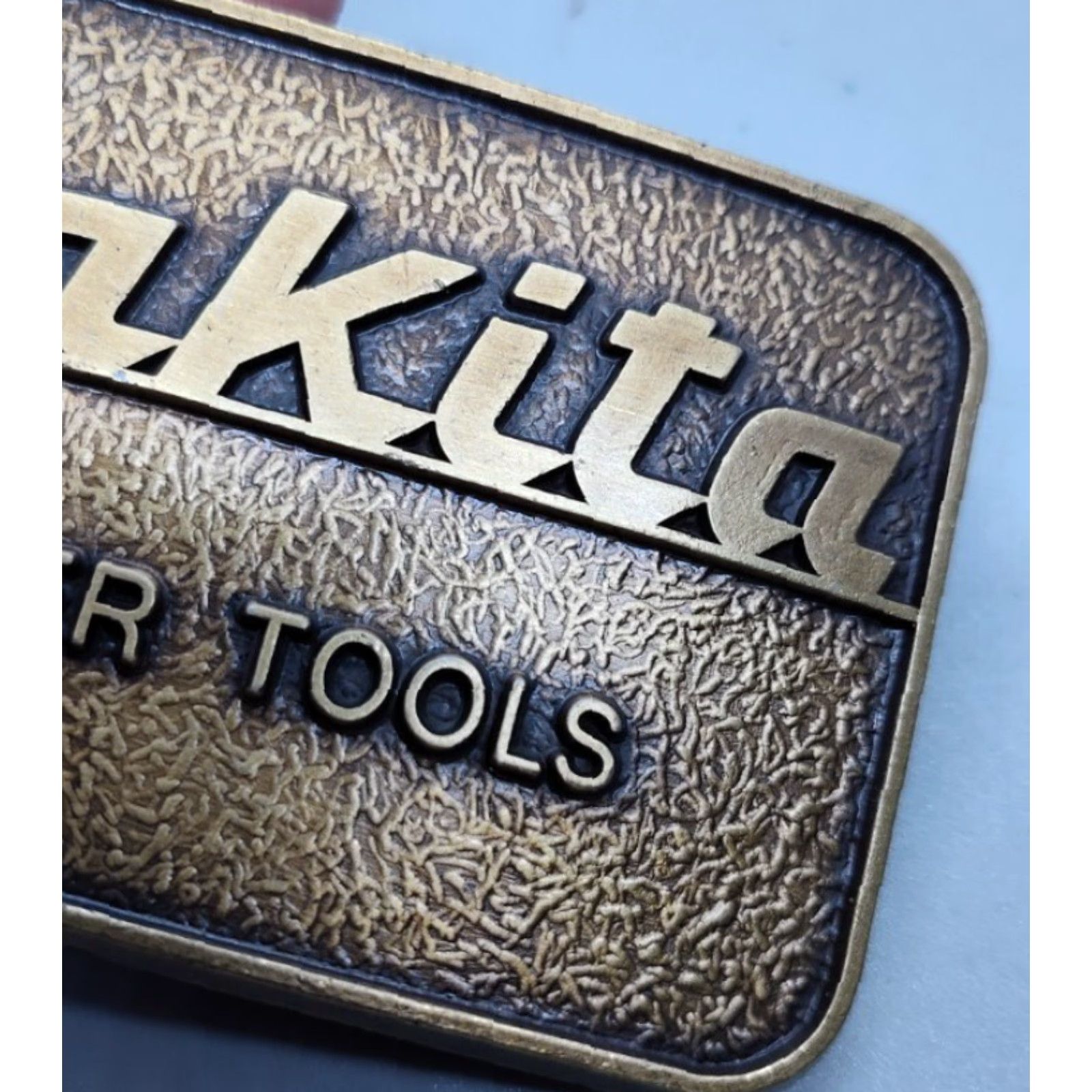 Vintage VINTAGE Makita Brass Belt Buckle Tools Gold 3" Adult Unisex Made in USA VGUC Size ONE SIZE - 6 Thumbnail