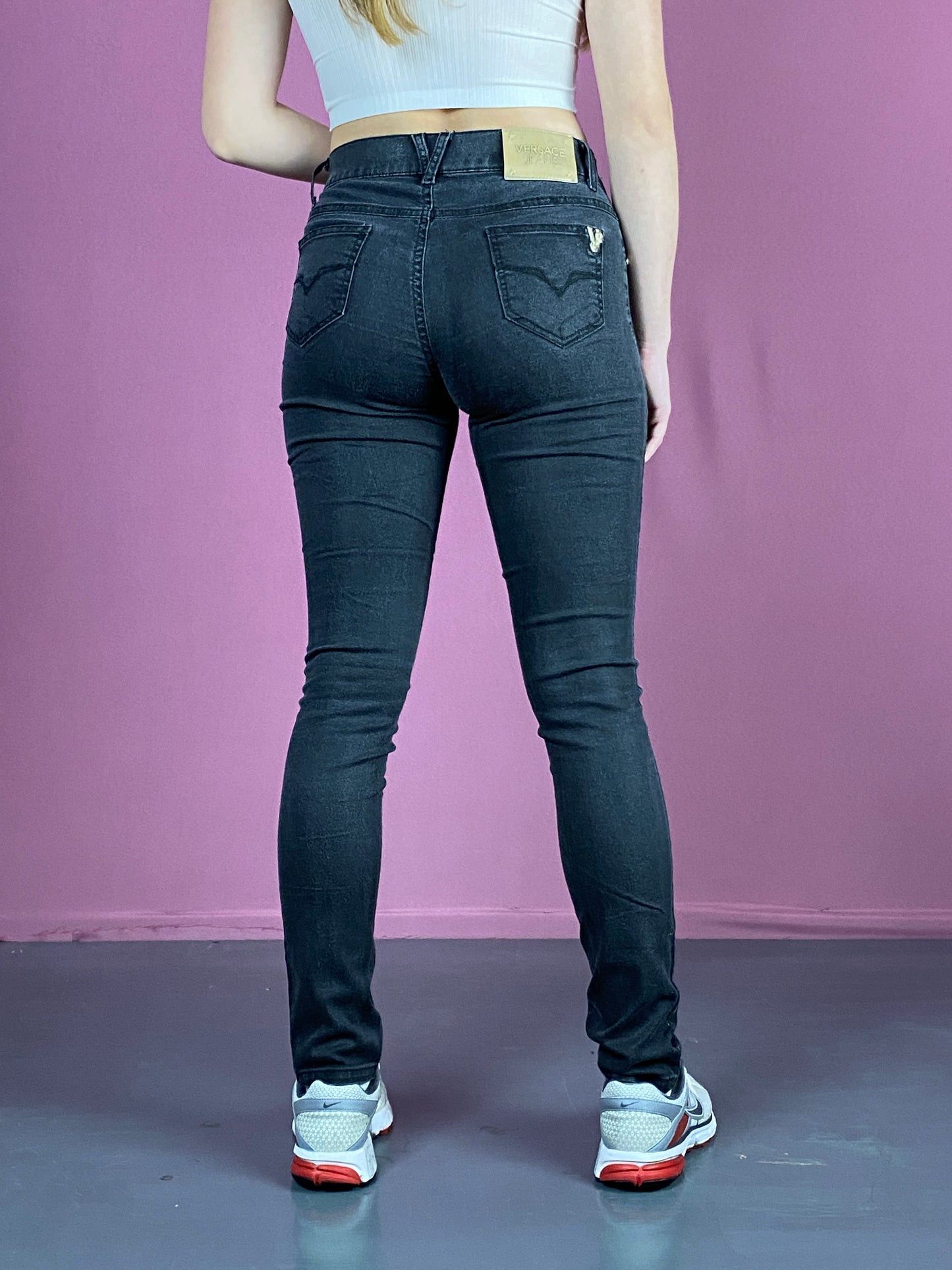 Versace × Vintage Versace Vintage Women's Skinny Jeans - 26 Size 26" / US 2 / IT 38 - 3 Thumbnail