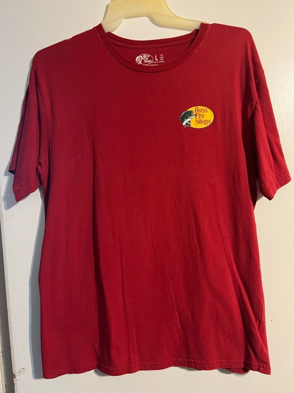 Bass Pro Shops Men's Bass Pro Shops Red Short Sleeve Tee L with Yellow Logo Size US L / EU 52-54 / 3 - 1 Thumbnail