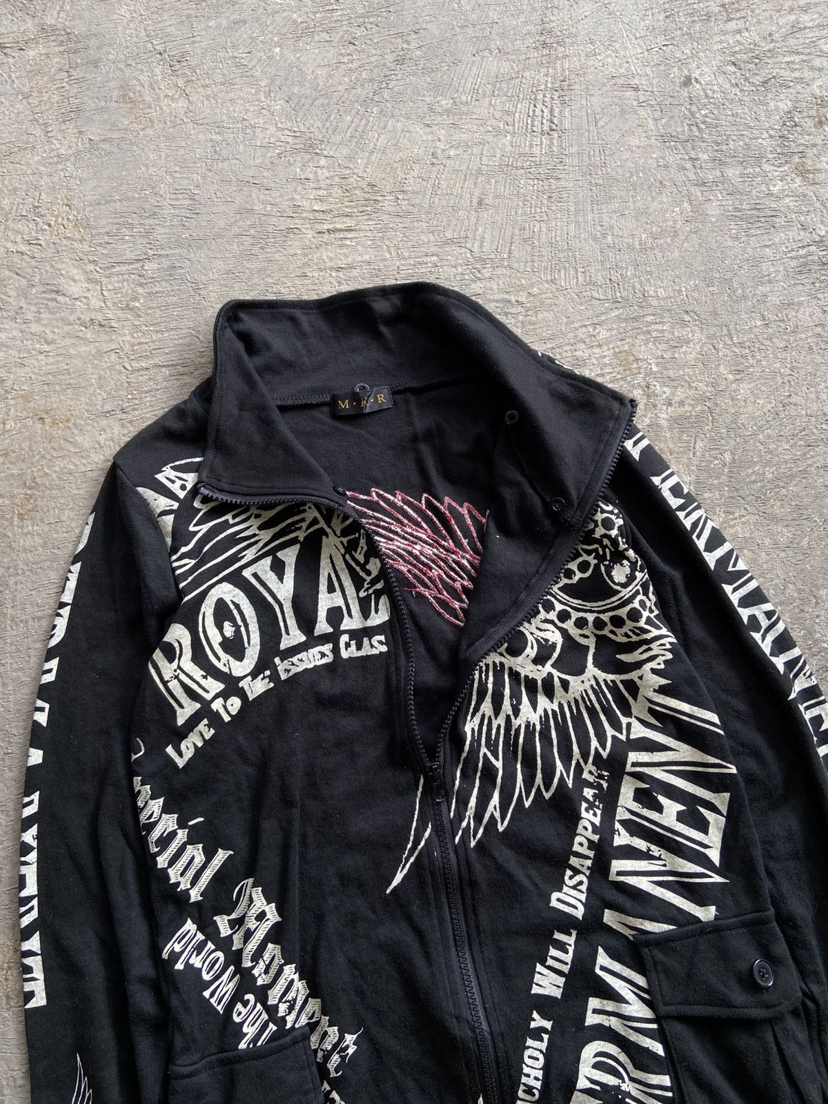 Le Grande Bleu (L.G.B.) 2000s M.K.R - Vkei Style Poem Long Sleeve Zip Size US M / EU 48-50 / 2 - 6 Thumbnail