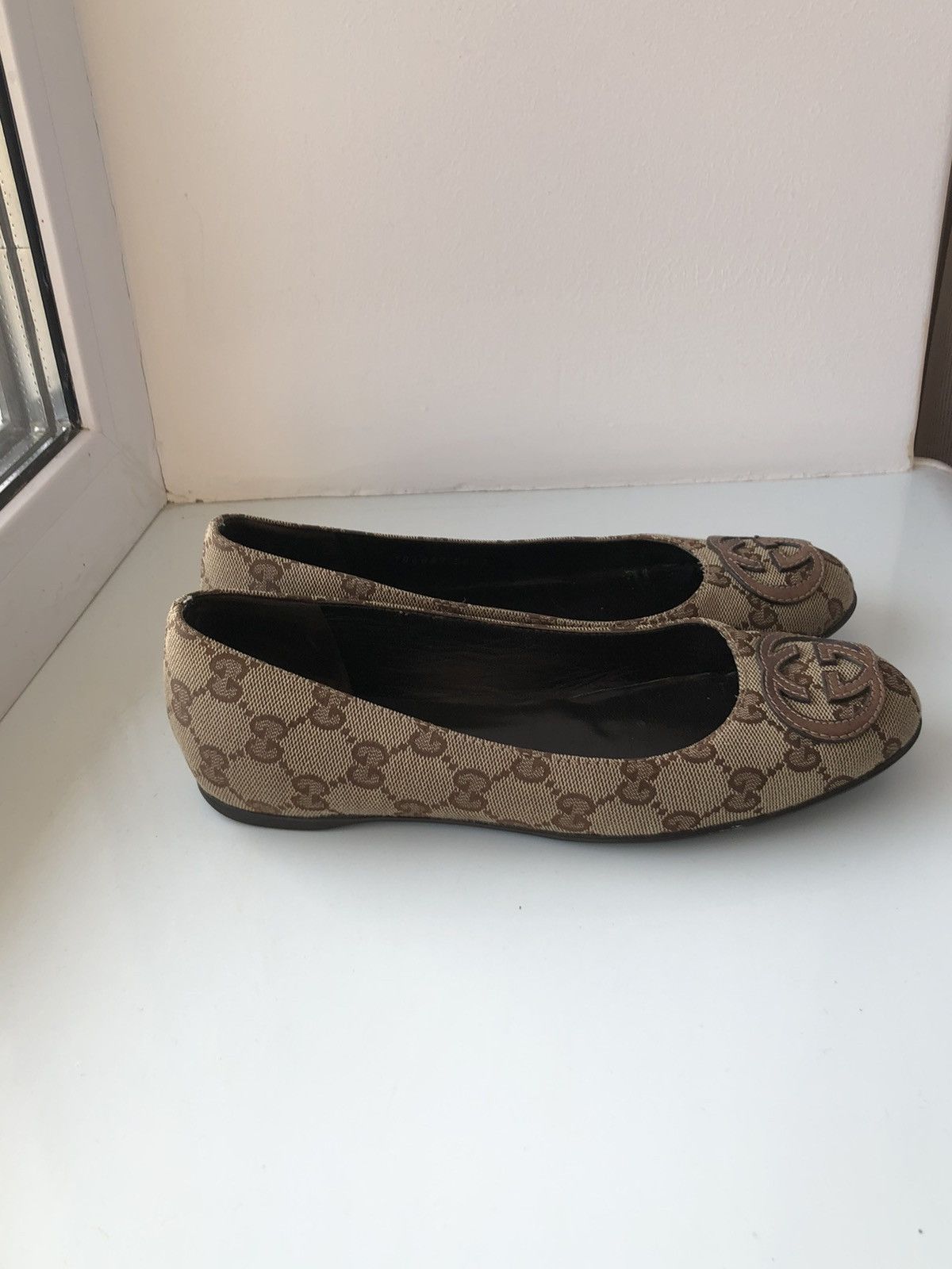 Gucci × Vintage Vintage Gucci monogram ballet flat Size US 5 / IT 35 - 2 Thumbnail