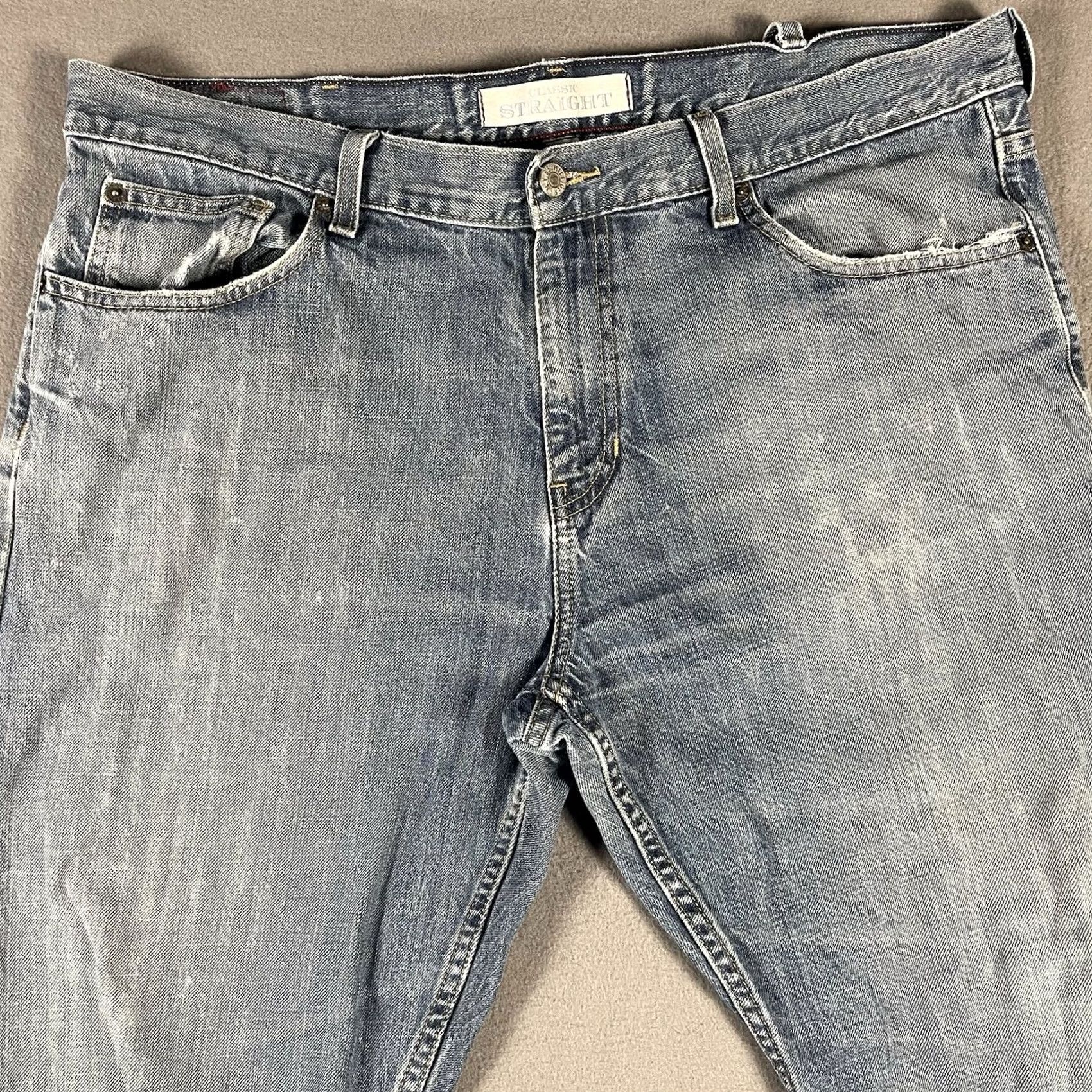 Tommy Hilfiger Tommy Hilfiger Jeans Mens 38x30 Denim Straight Classic 5-Pocket Blue Baggy Grunge Vintage No N/A Size US 38 / EU 54 - 3 Thumbnail