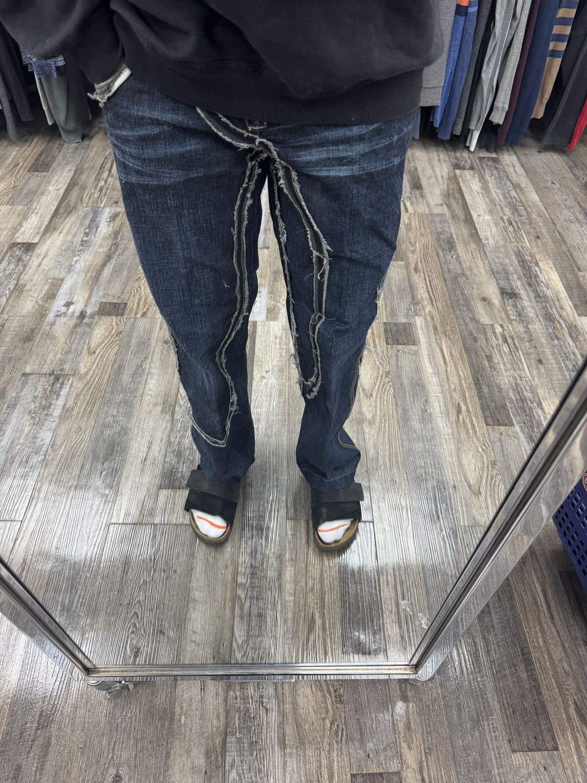 Japanese Brand × Jean Vintage Tough Jeansmith Bootcut Embroidered Japanese Denim Size US 29 - 13 Thumbnail