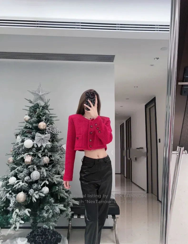 Chanel Chanel 21K rose-red short jacket Size XXS / US 00 / IT 34 - 3 Thumbnail