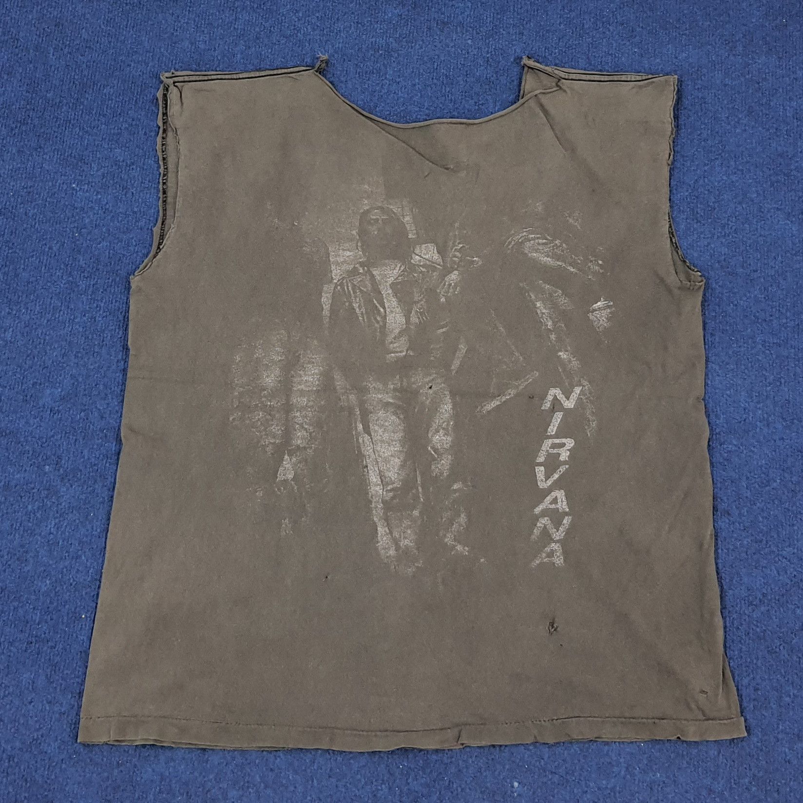 Band Tees × Vintage Vintage NIRVANA Kurt Cobain Rock Band Sleeveless Tshirt Size US L / EU 52-54 / 3 - 3 Thumbnail