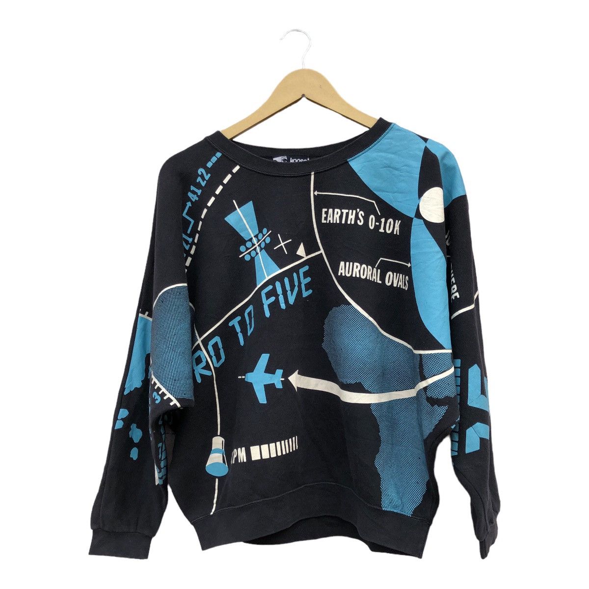 Designer Kansai Yamamoto Full Print Baggy Sweatshirt Size US M / EU 48-50 / 2 - 1 Thumbnail
