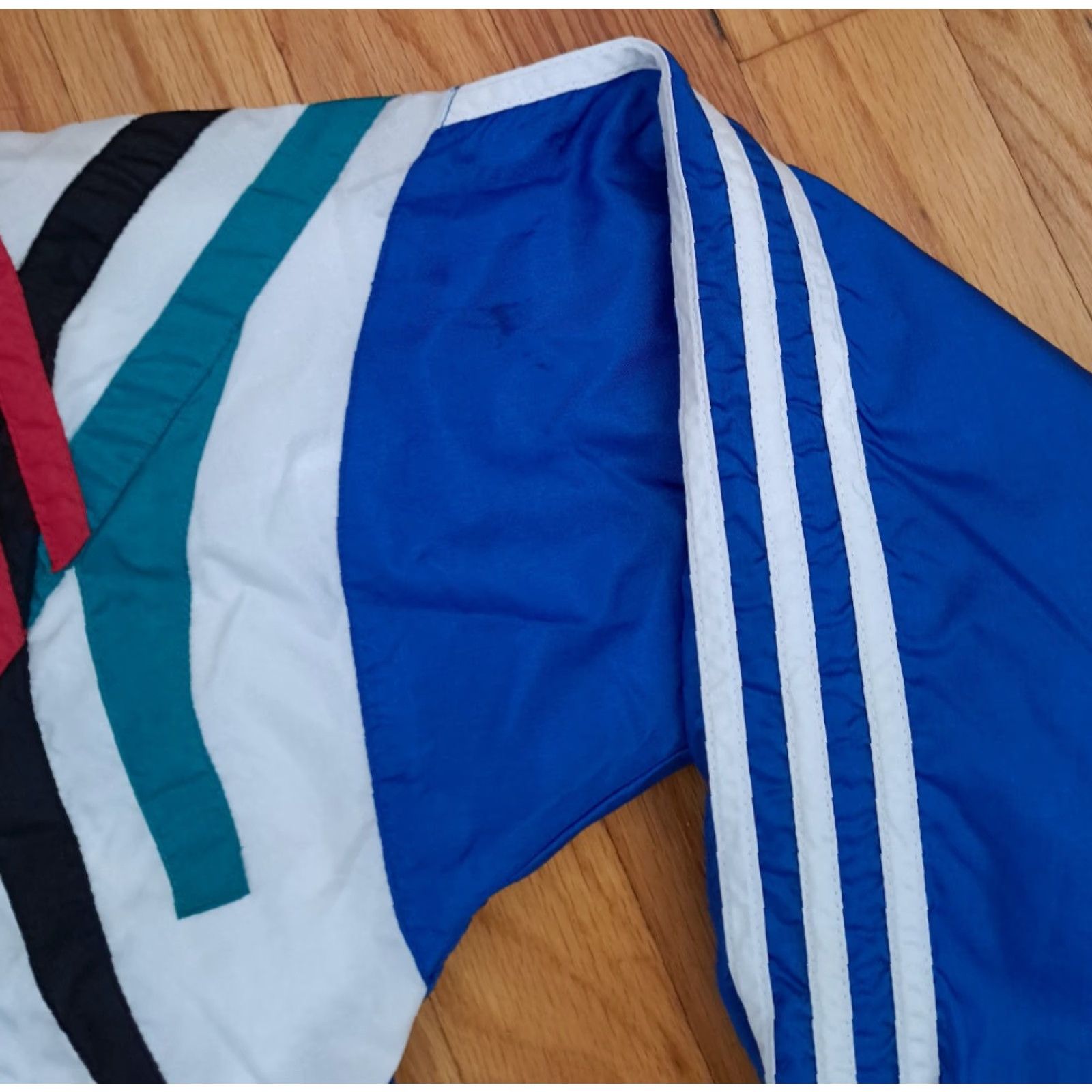 Adidas **Vintage Adidas Red,Black,Blue Striped Women Jacket Size 14** User: Vintage Adidas Red,Black,Blue Striped Women's Jacket Size 14 Size XL / US 12-14 / IT 48-50 - 3 Thumbnail