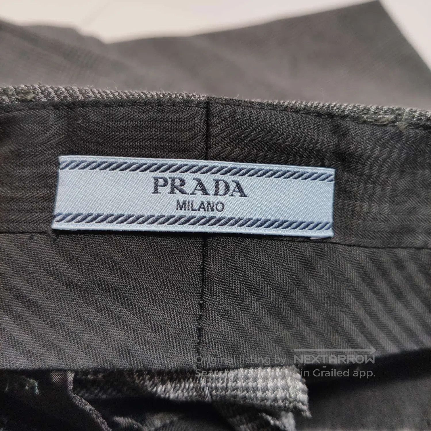 Prada Prada Houndstooth Wool Silk Blend Trousers . Size 39" - 4 Thumbnail
