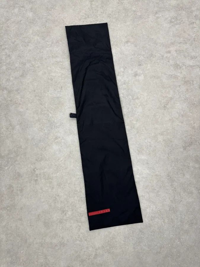 Prada AW1999 Prada Black Nylon Linea Rossa Minimalist Scarf Size ONE SIZE - 3 Thumbnail