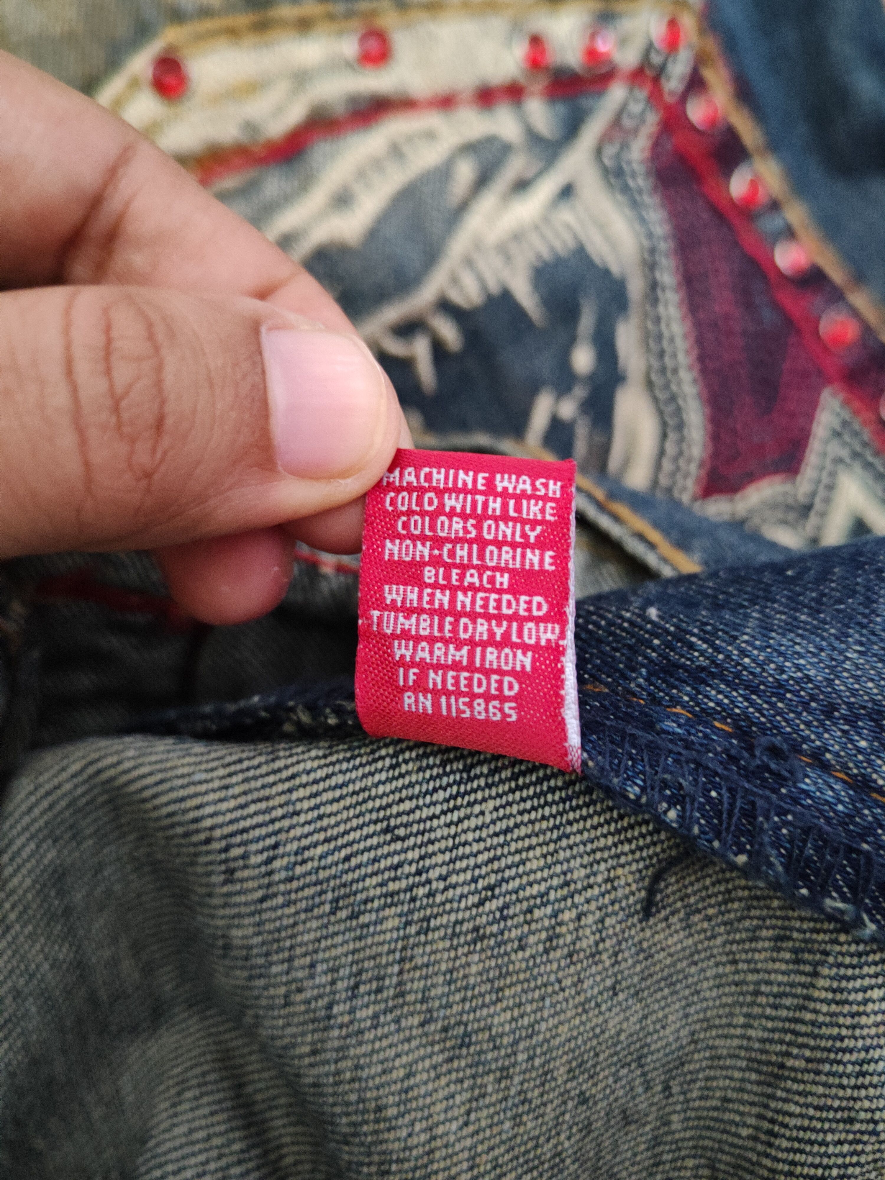 Japanese Brand DL Cstar Blue faded vintage Distressed Ripped Jeans #380 Size US 40 / EU 56 - 18 Thumbnail